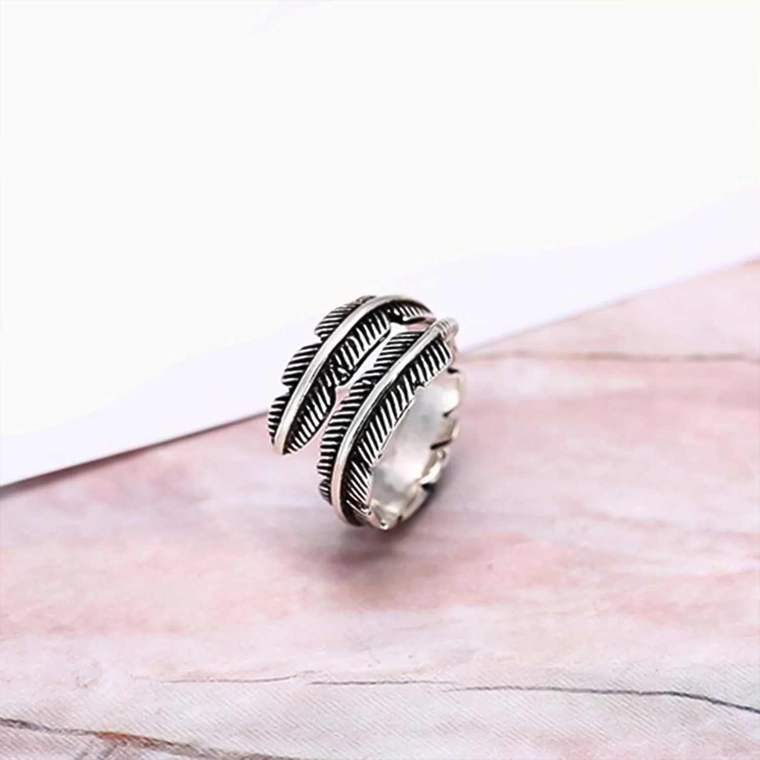 Boho Feather Ring, Gift for Her - Image 5