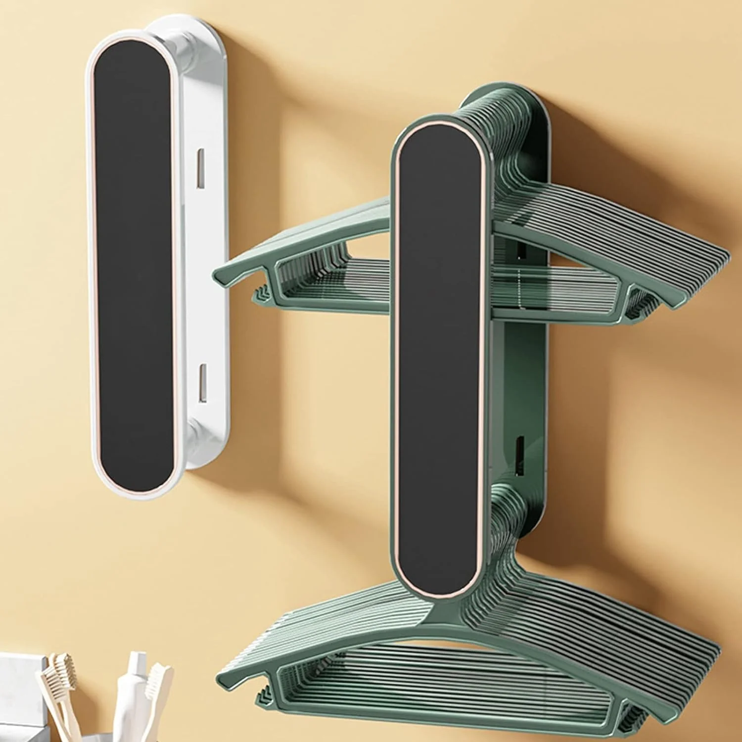 Wall Mounted Stretchable Clothes Hanger Holder Organizer - Image 3
