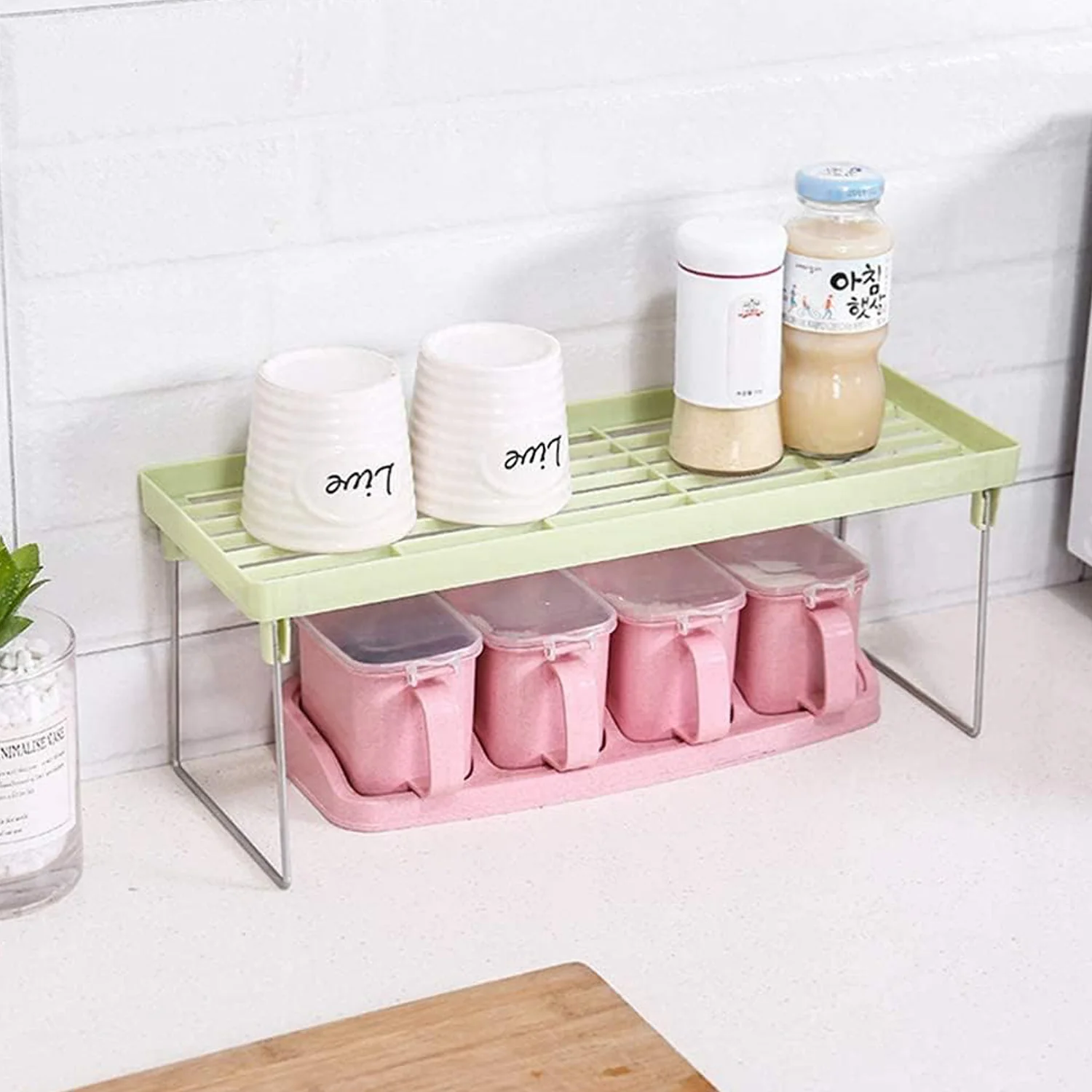 Folding Storage Organizer Stack Shelf Rack (1 Pc) - Image 7
