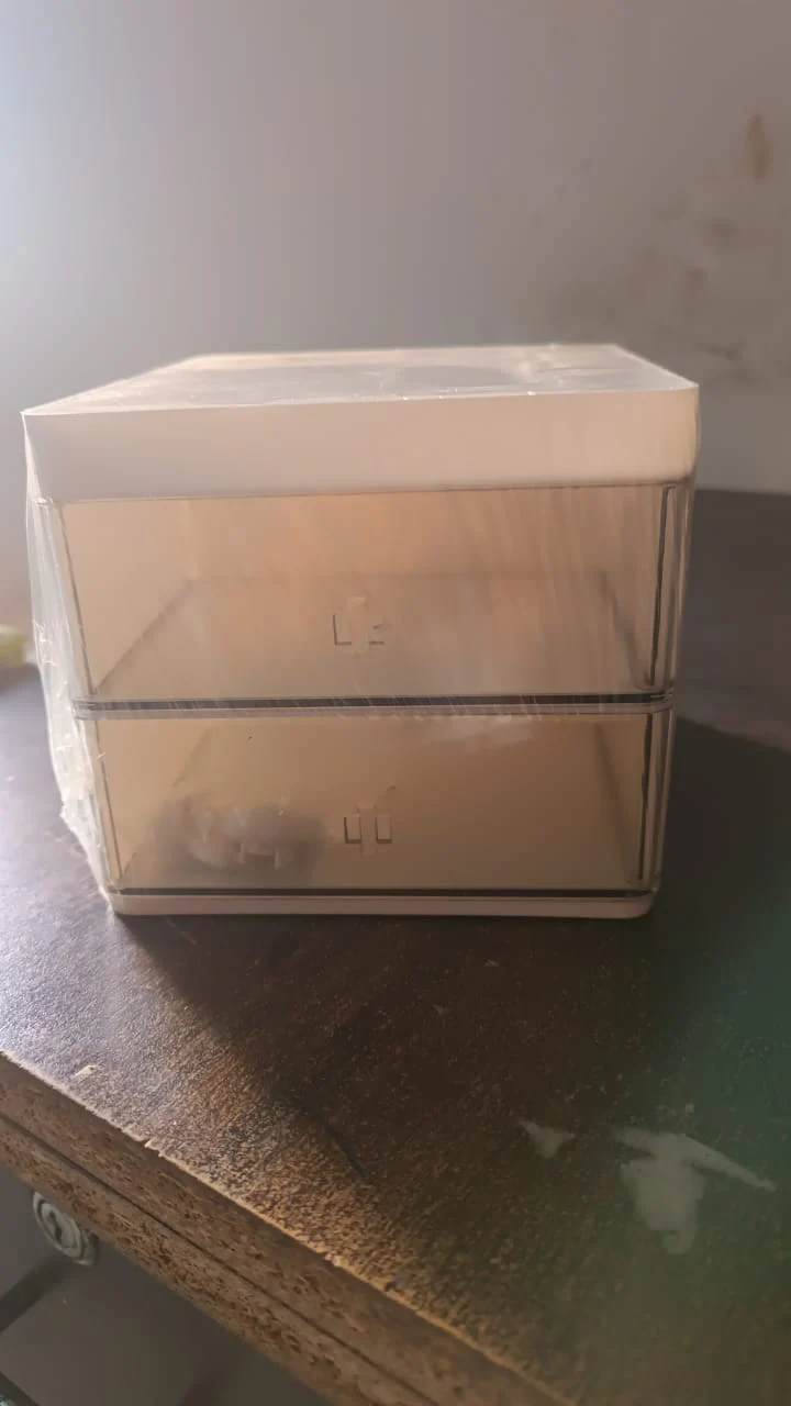 2 Layer 5 Compartment Desk Organizer with Transparent Drawer (1 Pc / 15×13×11 Cm) - Image 11