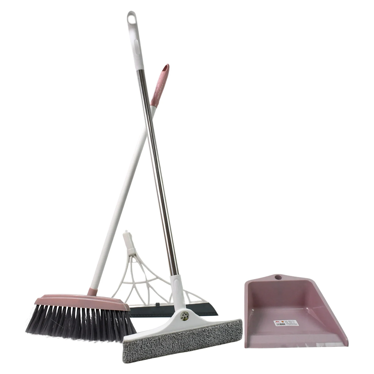 Dustpan, Kitchen Wiper, Window Cleaning Squeegee Tool & Broom Brush, (4 Pcs Combo) - Image 5