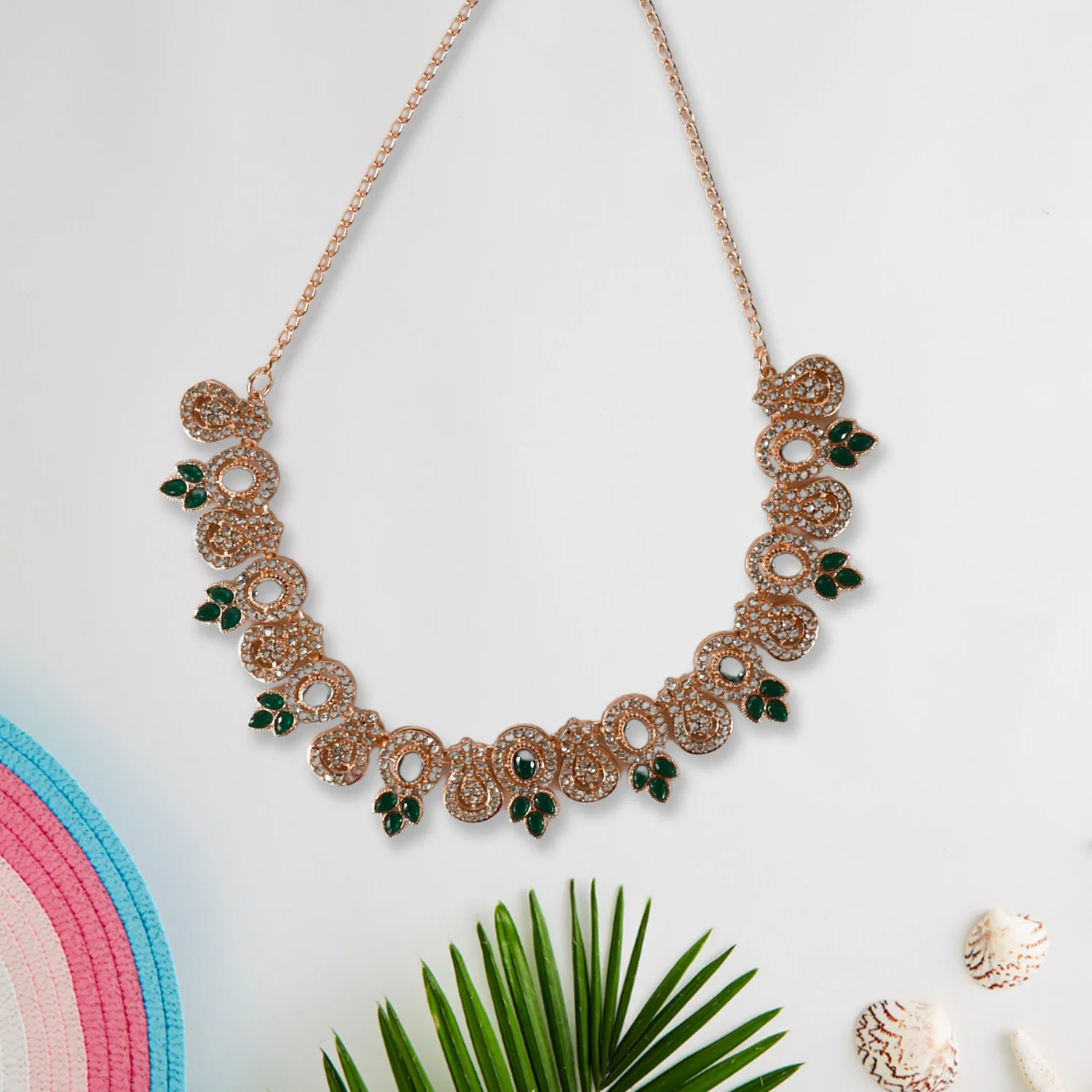 Elegant Green Necklace Set - Image 4