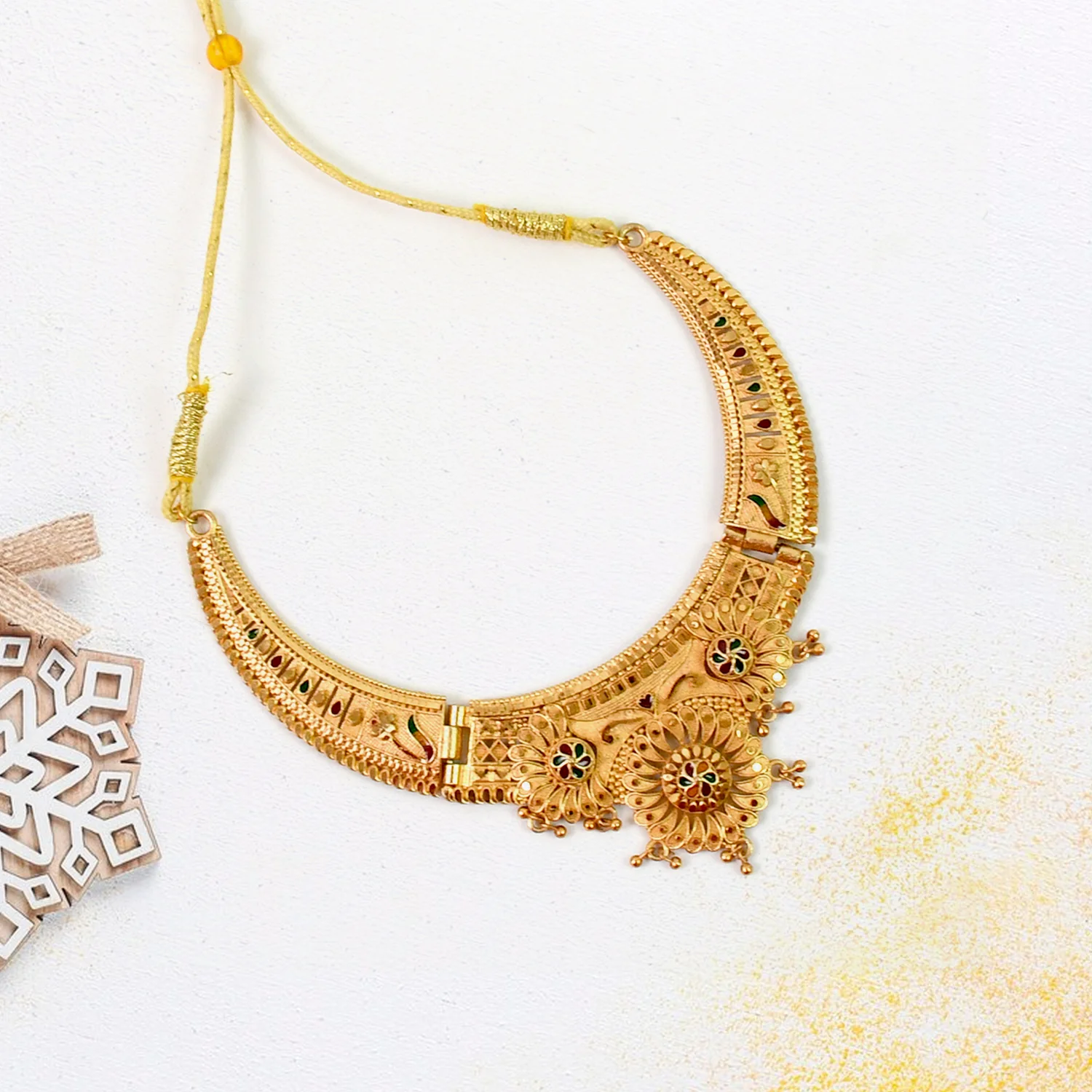 Luxurious Gold Plated Necklace Set - Shine with Elegance - Image 3