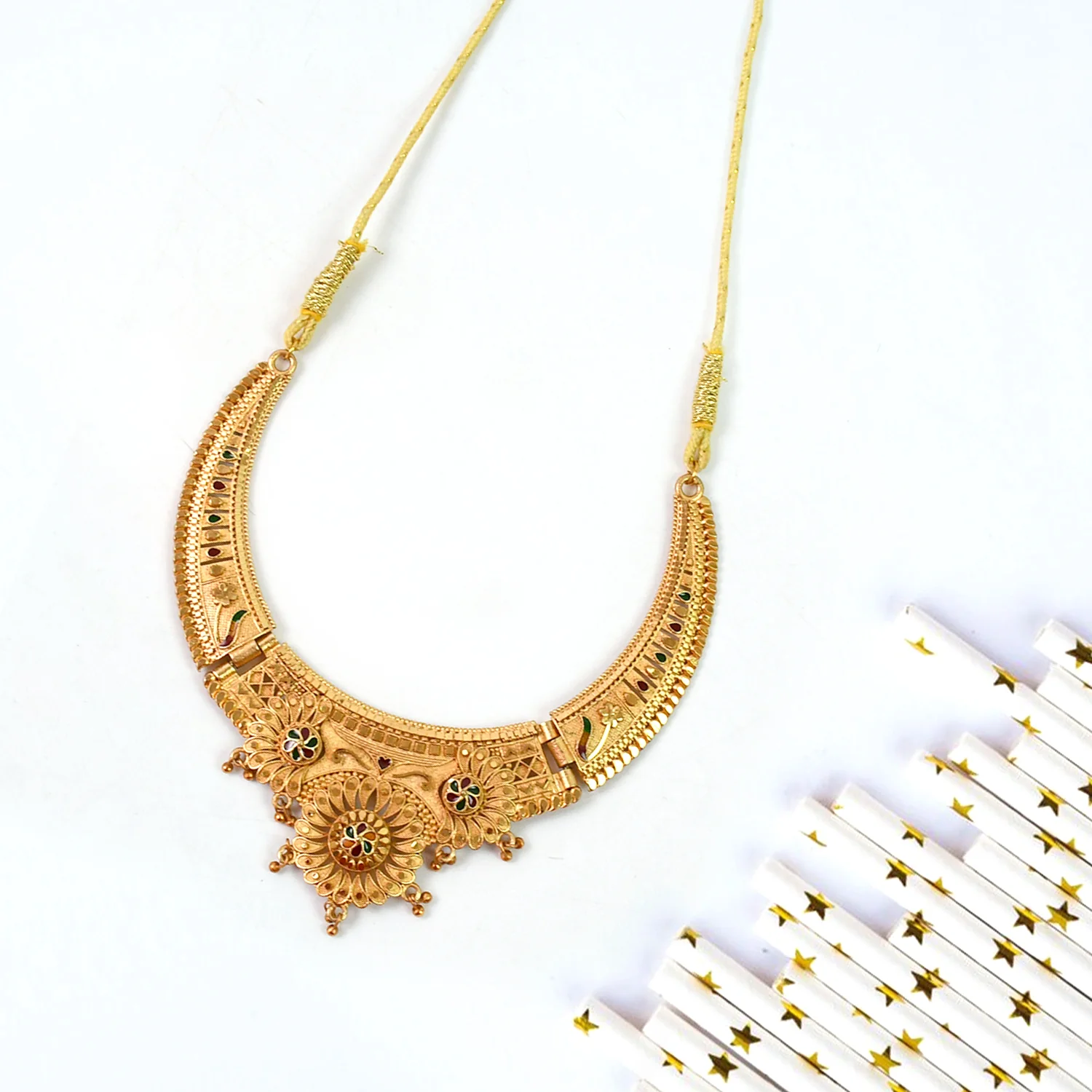 Luxurious Gold Plated Necklace Set - Shine with Elegance - Image 4
