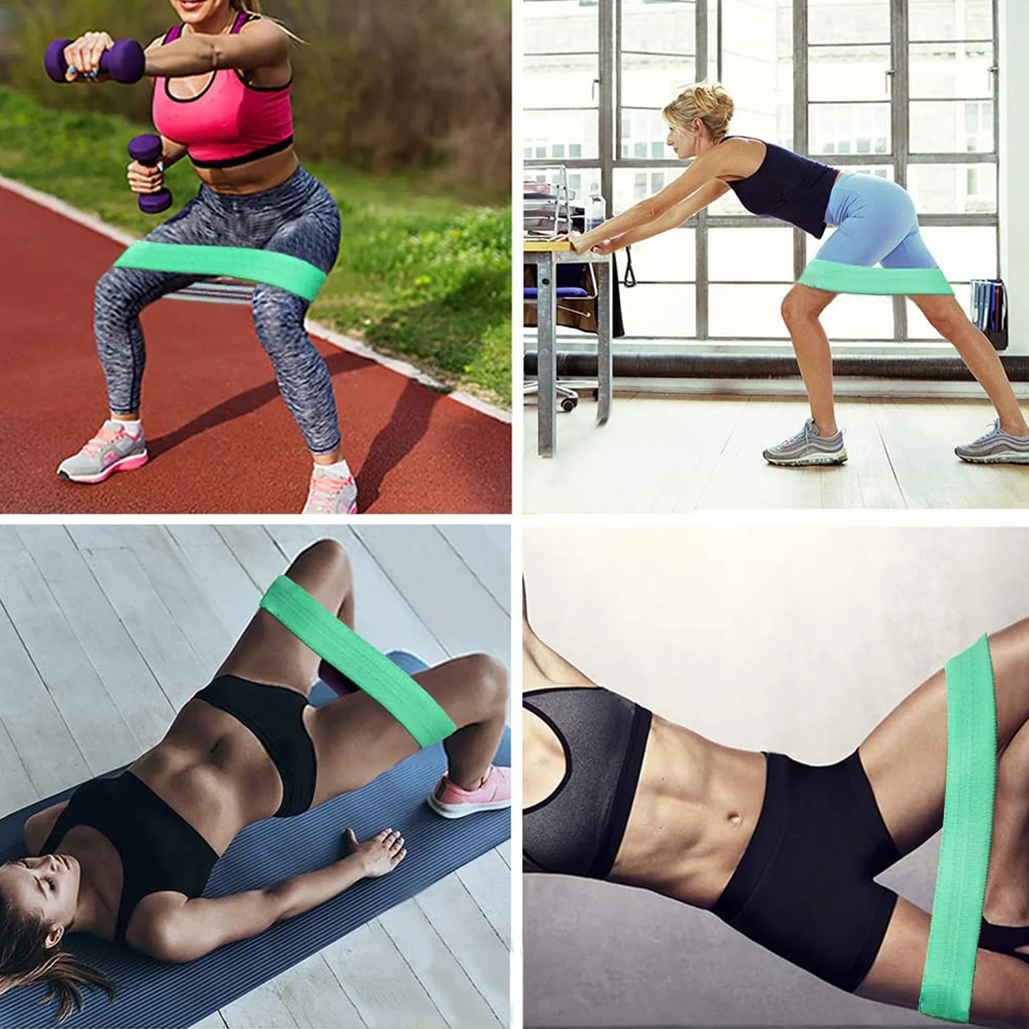 Hip Bands Booty Bands Wide Workout Bands, Resistance Exercise Bands for Legs and Butt, Resistance Loop Bands Anti Slip Circle Fitness Band Elastic Sports Bands Fitness Bands for Women Men Strength Training (3 Pcs Set) - Image 5