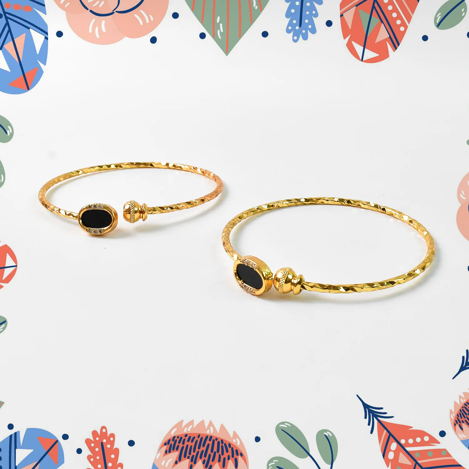 Timeless Golden Bangles (1 Pair) - Image 2