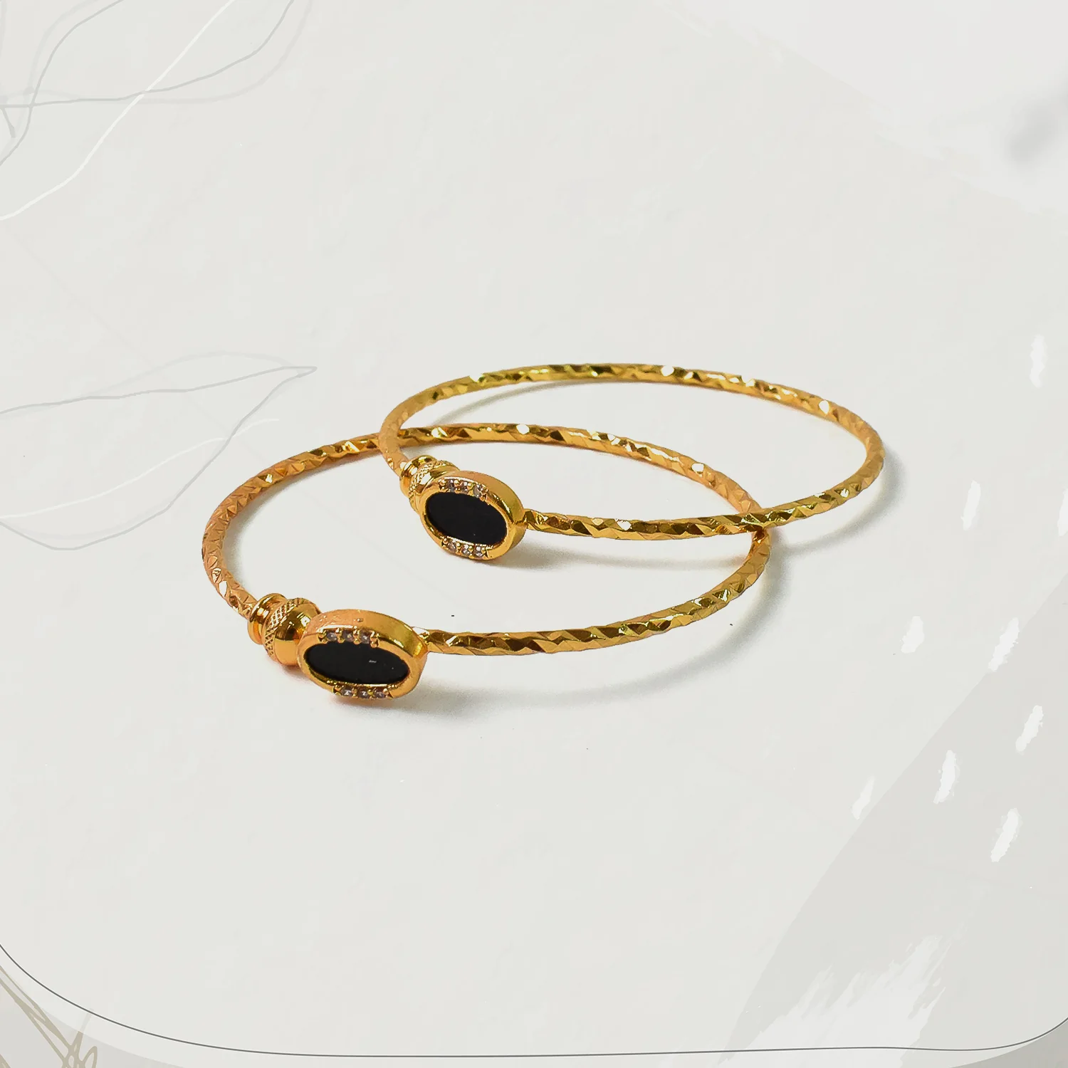 Timeless Golden Bangles (1 Pair) - Image 5