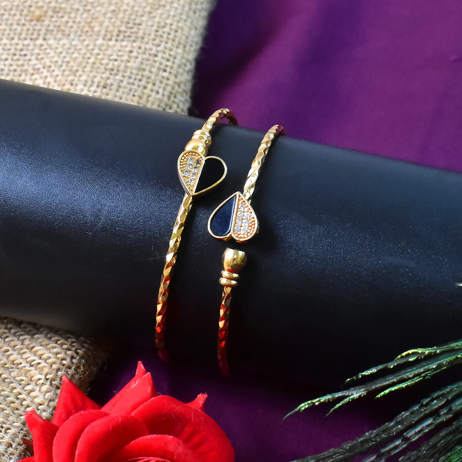 Elegant Golden Bangles (1 Pair) - Image 2