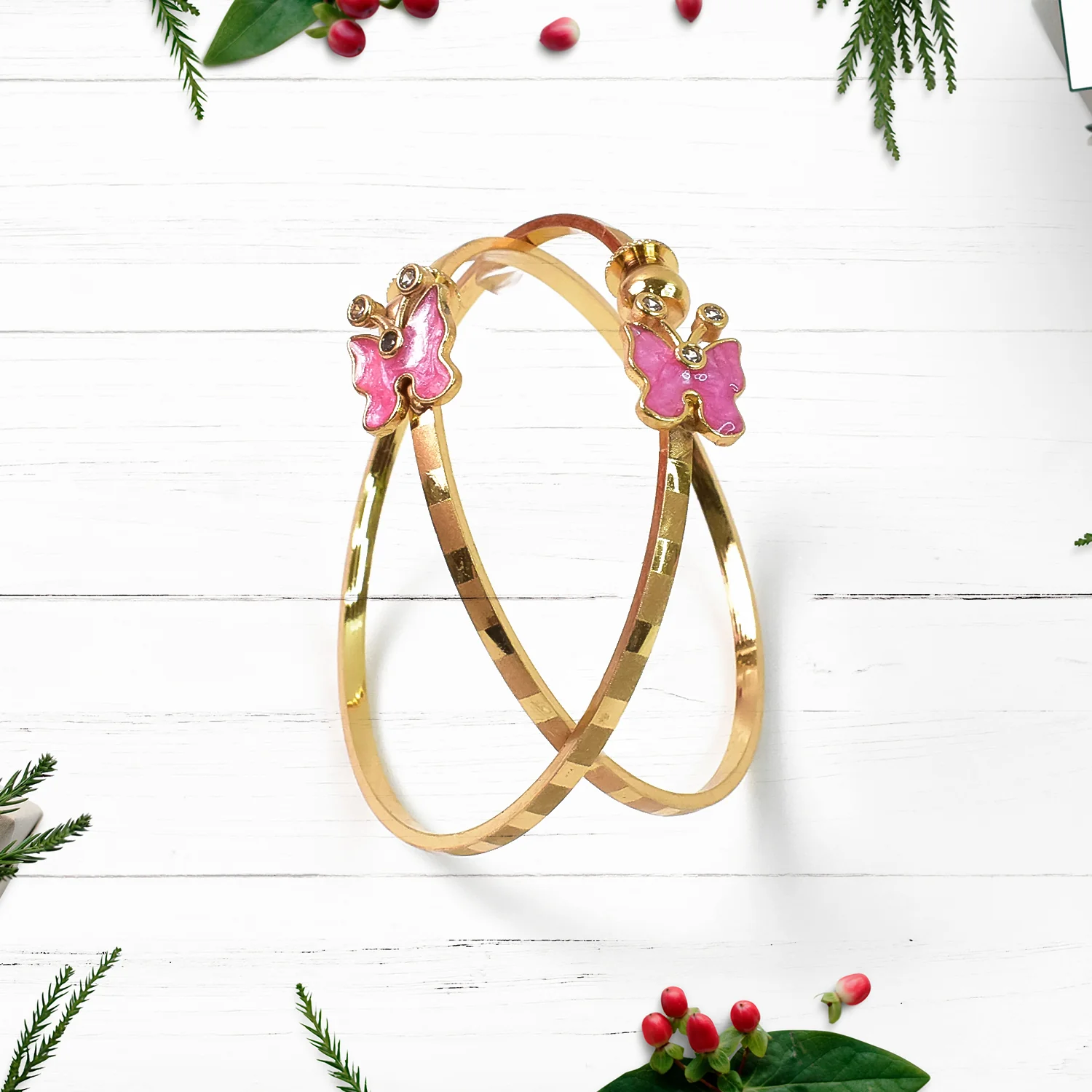 Classic Golden Bangles (1 Pair) - Image 2