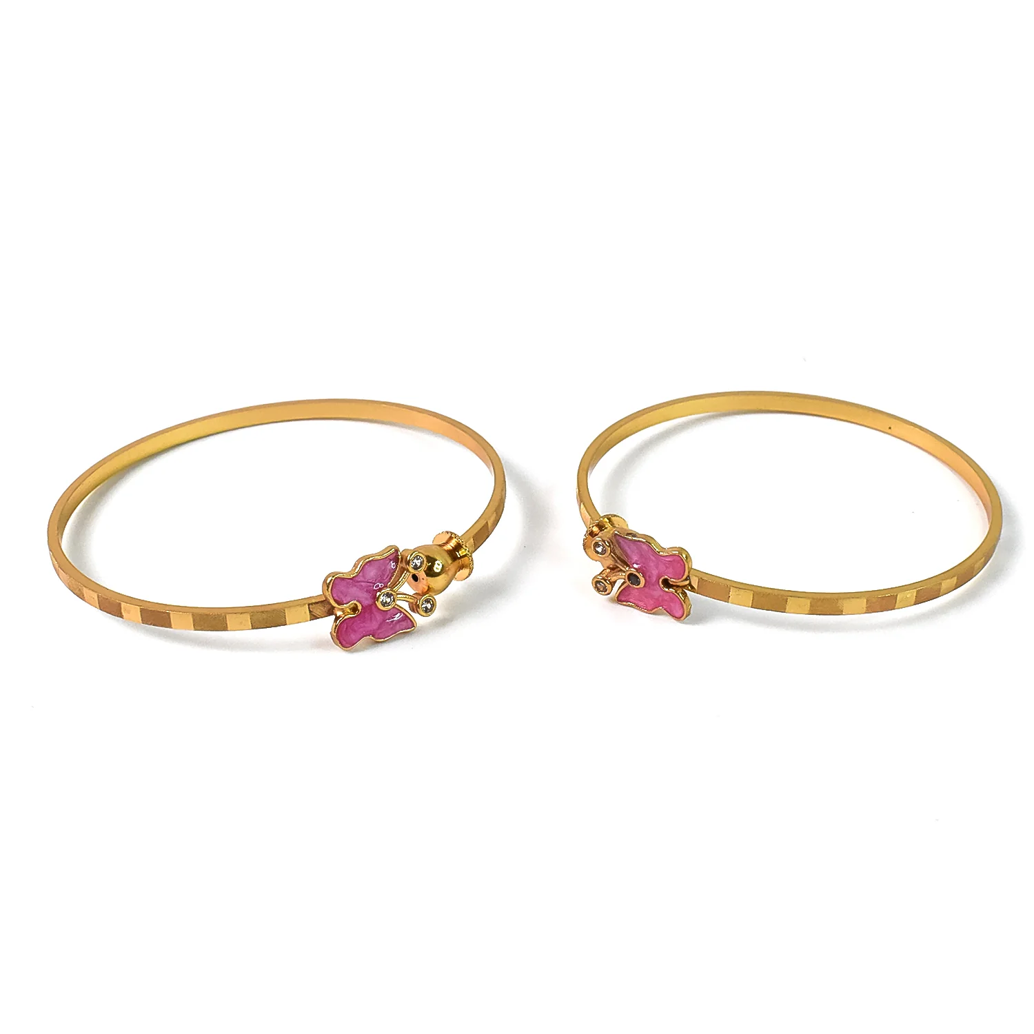 Classic Golden Bangles (1 Pair) - Image 3
