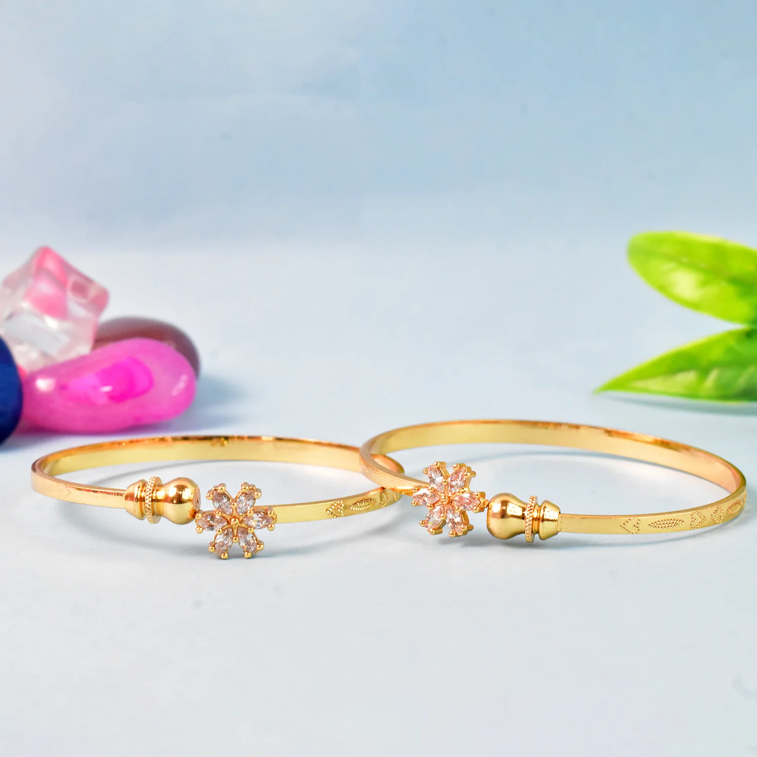 Elegant Golden Bangles (1 Pair) - Image 3