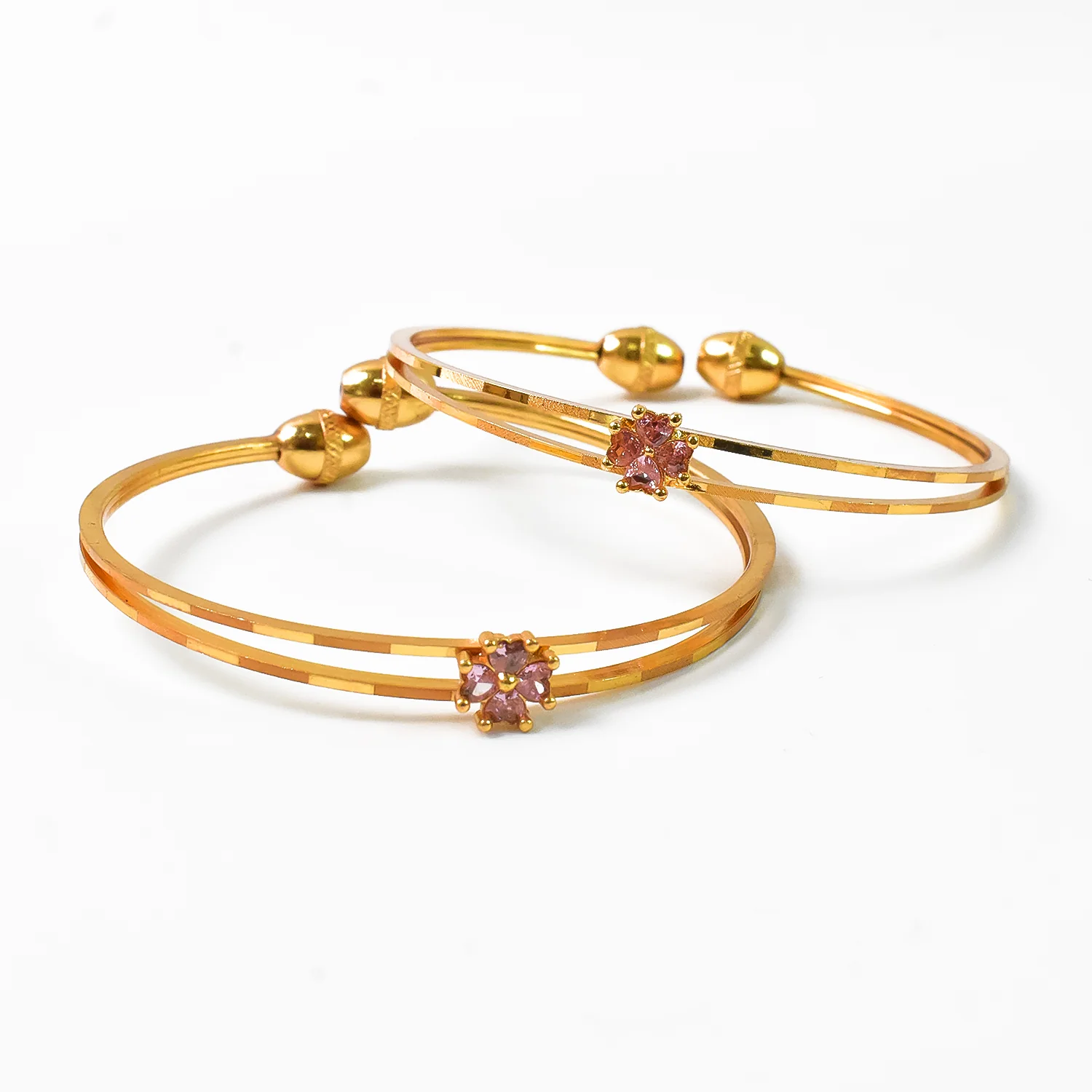 Stylish Golden Bangles (1 Pair) - Image 2