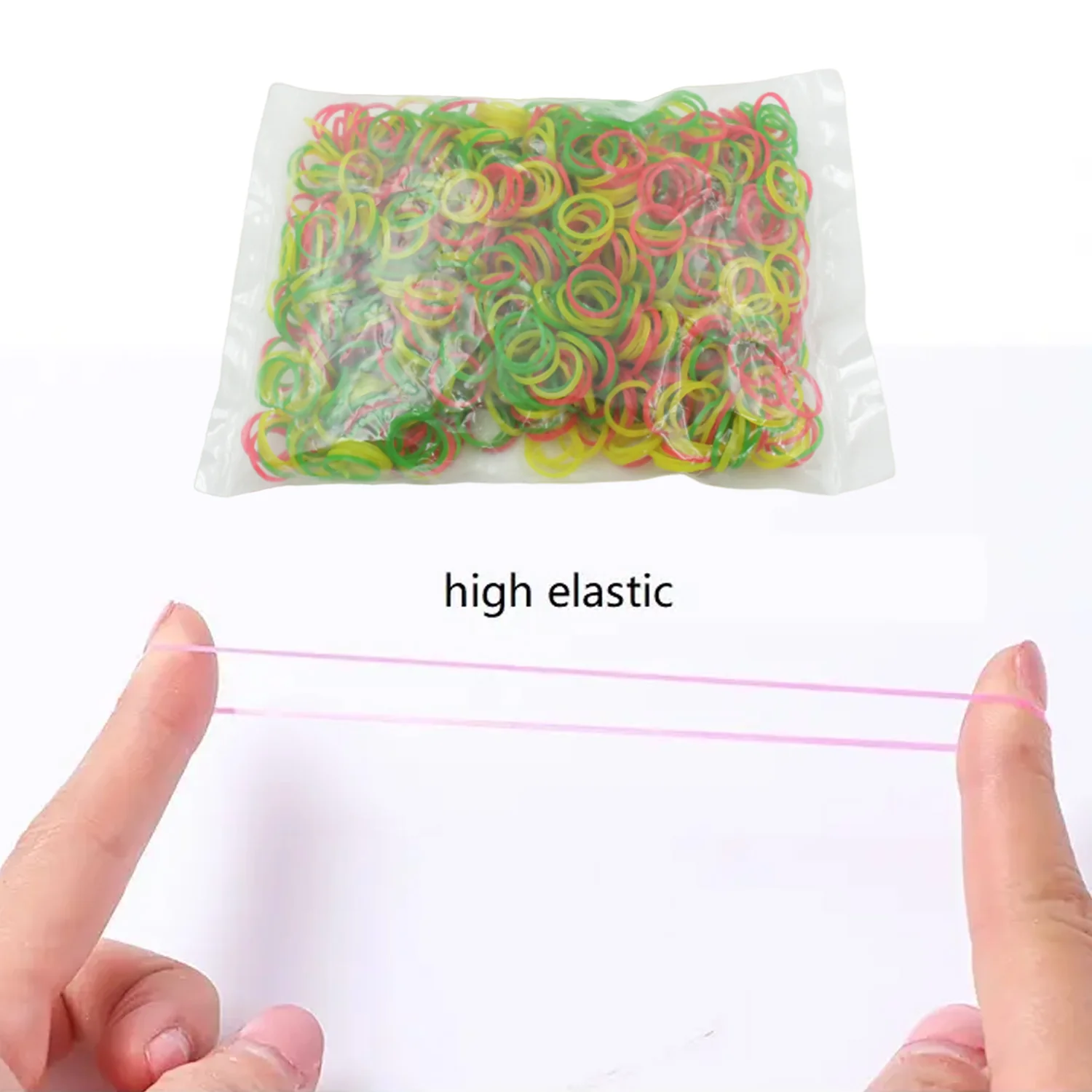 Rubber Band For Office/Home and Kitchen Accessories Item Products, Elastic Rubber Bands, Flexible Reusable Nylon Elastic Unbreakable, For Stationery, School  Multicolor (1 Inch, 50 GM), Hair accessories - Image 4