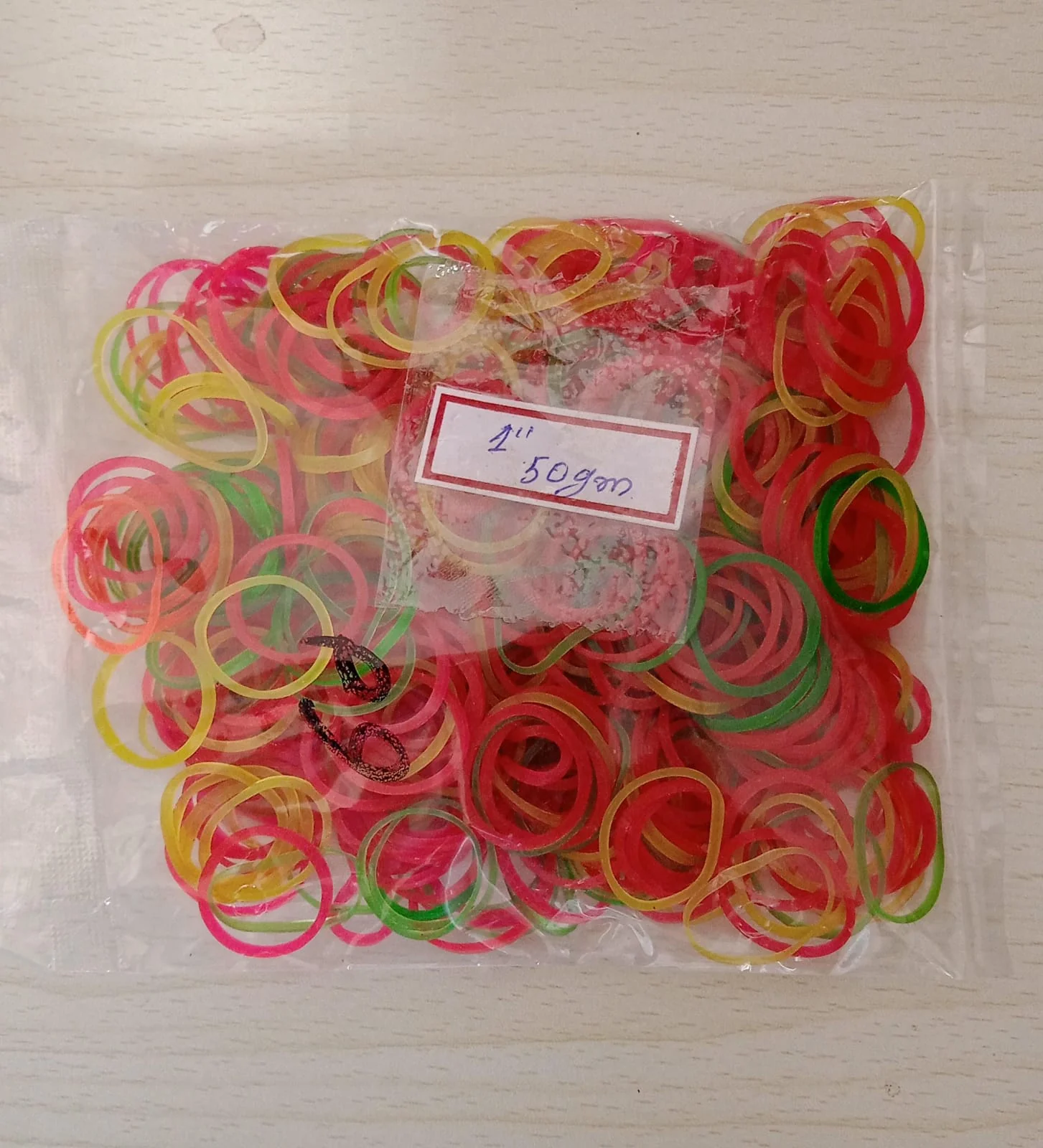 Rubber Band For Office/Home and Kitchen Accessories Item Products, Elastic Rubber Bands, Flexible Reusable Nylon Elastic Unbreakable, For Stationery, School  Multicolor (1 Inch, 50 GM), Hair accessories - Image 7