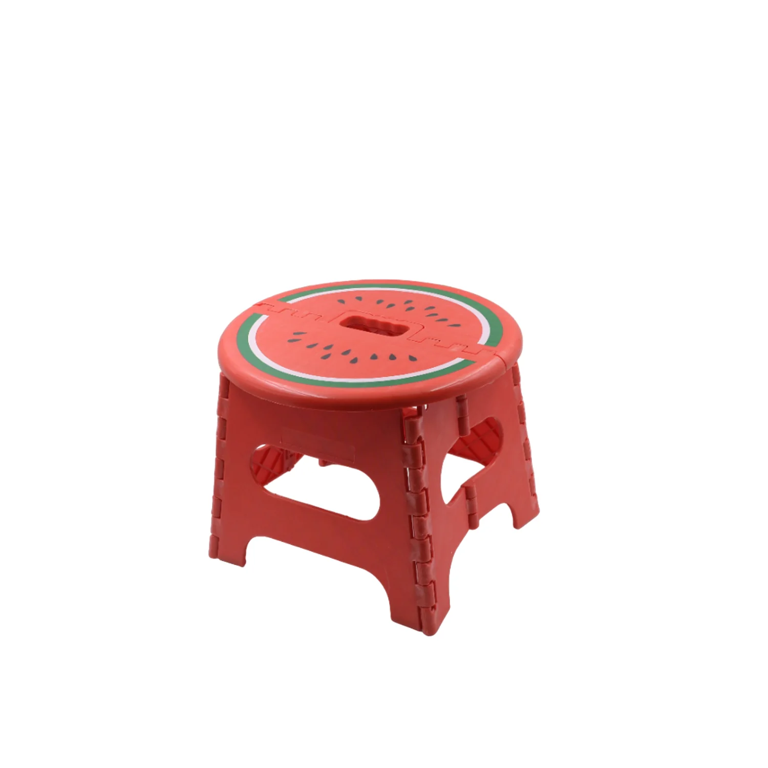 Mix Color Creative Thickening Folding Stool, Fruit Pattern Plastic Low Stool for Kindergarten Small Bench Hinge Handle Design,Learn Game Children's Kids Table Indoor Household Children's Chair Lightweight - Image 4