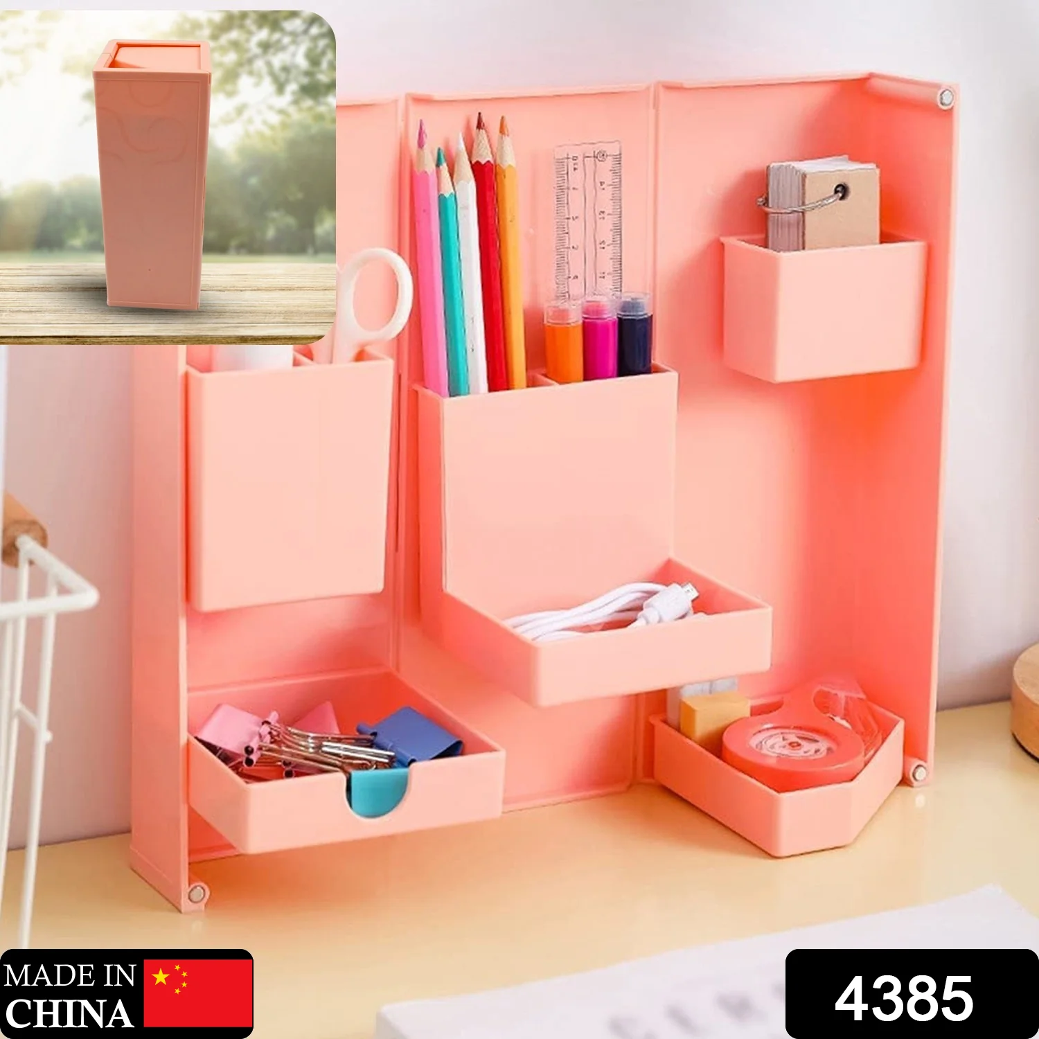 Multi-Purpose Pen Holder, Desktop Organizer Stand Case School Office Stationery - Image 2