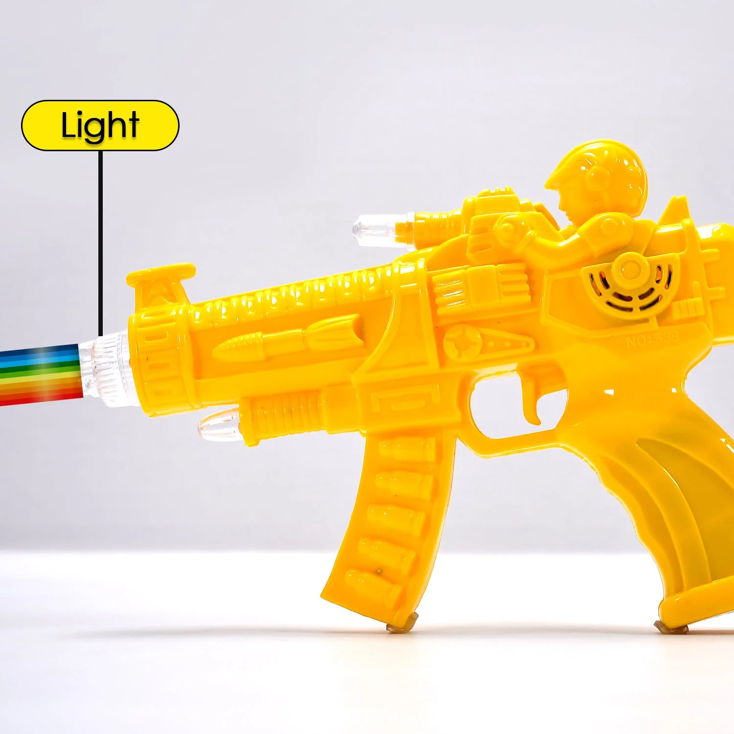 Concept Musical Transparent Glow Gear Gun With Rainbow Light ( 1 pcs ) - Image 3