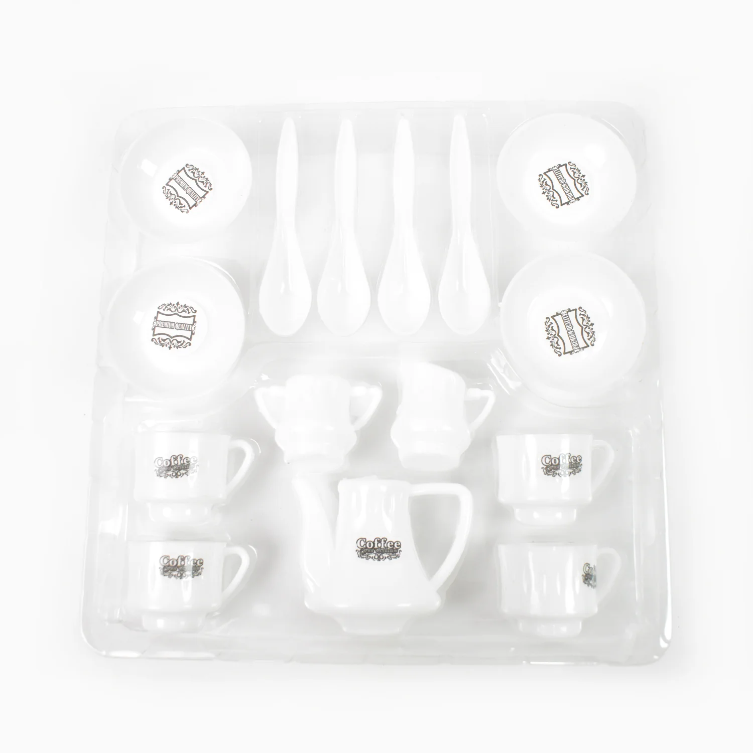 Tickles Tea toy Set | Coffee Kitchen Plastic Set (14 Pcs / Mix Size & Design) - Image 9