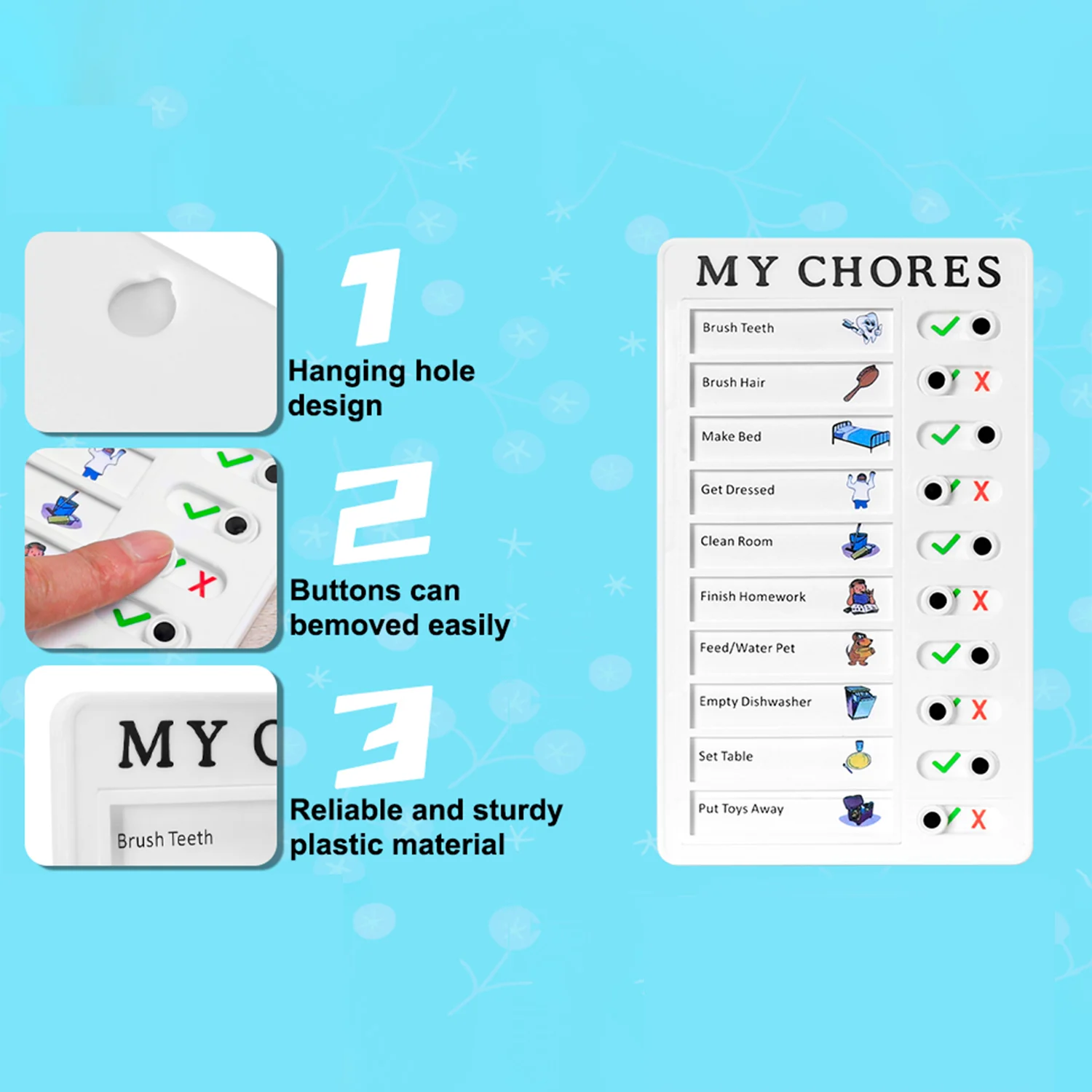 Portable Chores Note Board (20×12 cm, Mix Color) - Image 10