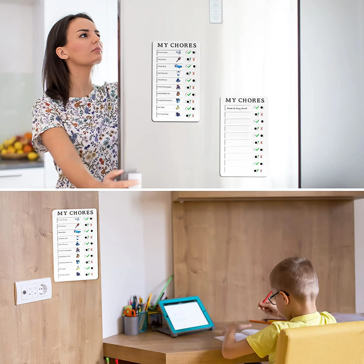 Portable Chores Note Board (20×12 cm, Mix Color) - Image 3
