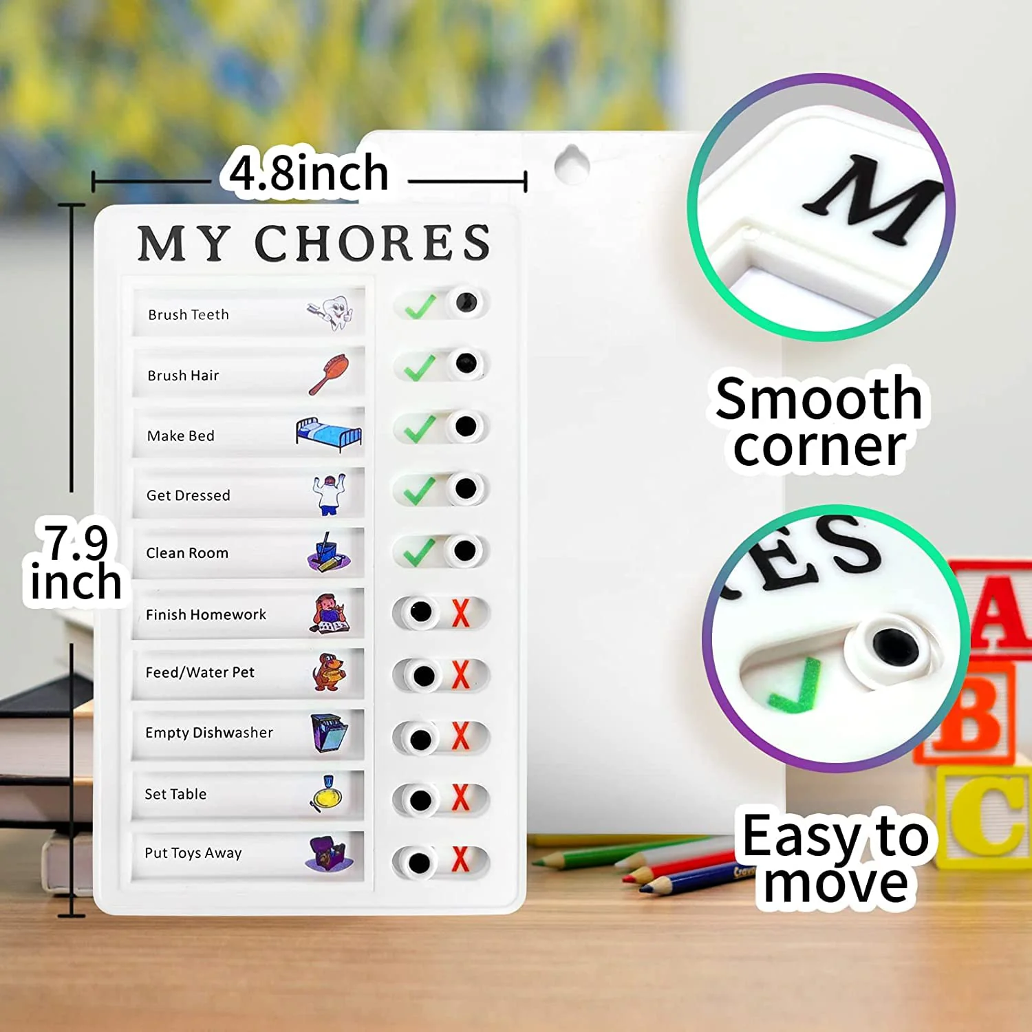 Portable Chores Note Board (20×12 cm, Mix Color) - Image 6