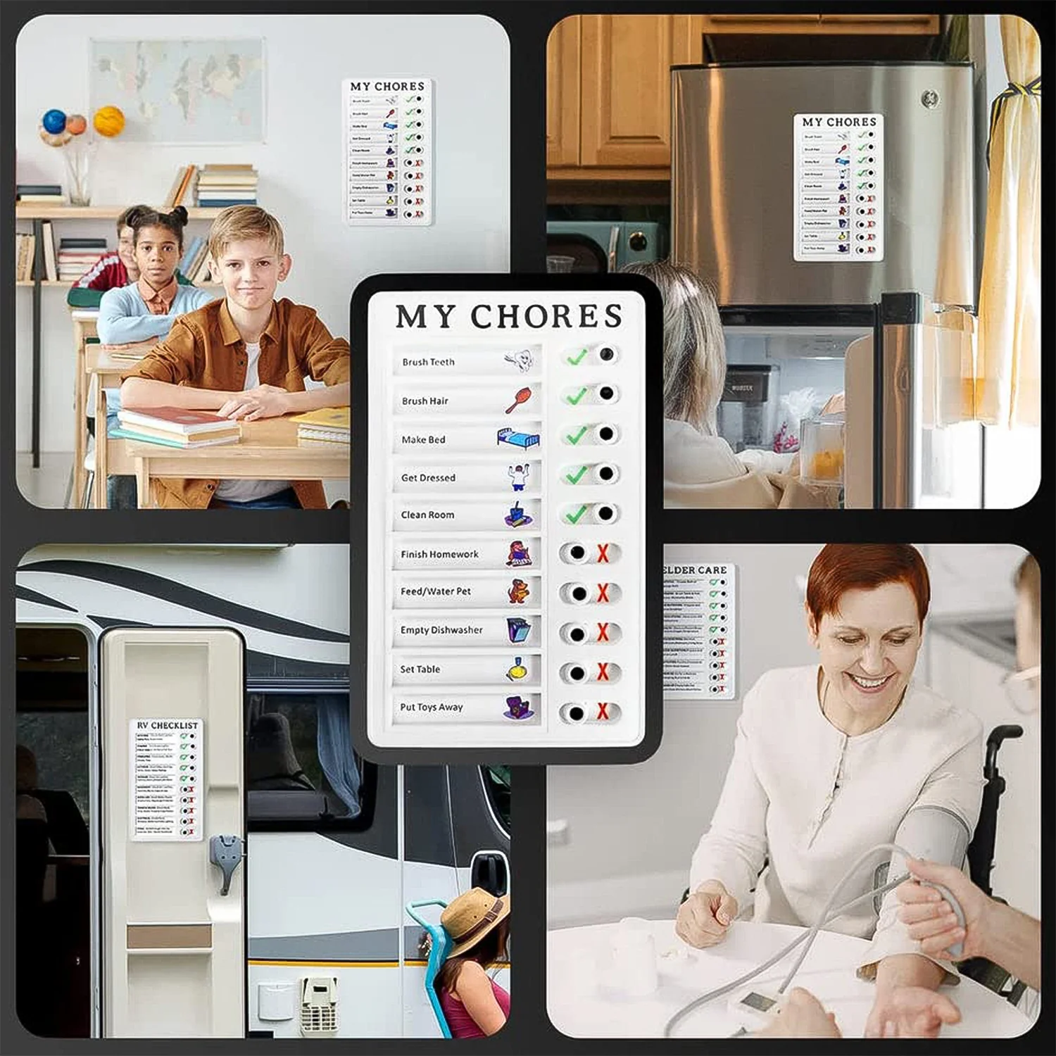 Portable Chores Note Board (20×12 cm, Mix Color) - Image 8