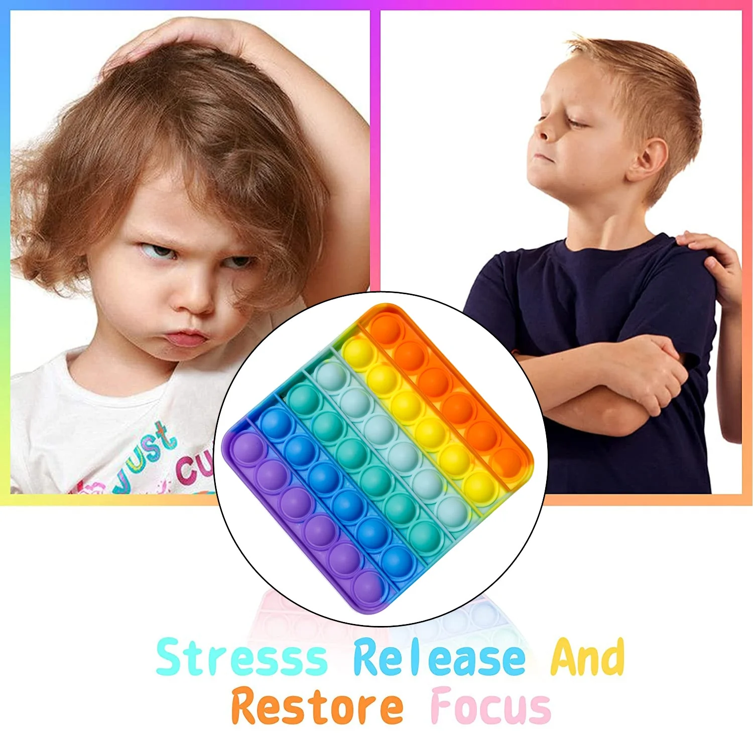 Square it Toy Special Needs Silicone Stress Relief Toy For Kids & Adult All Use Toy - Image 7
