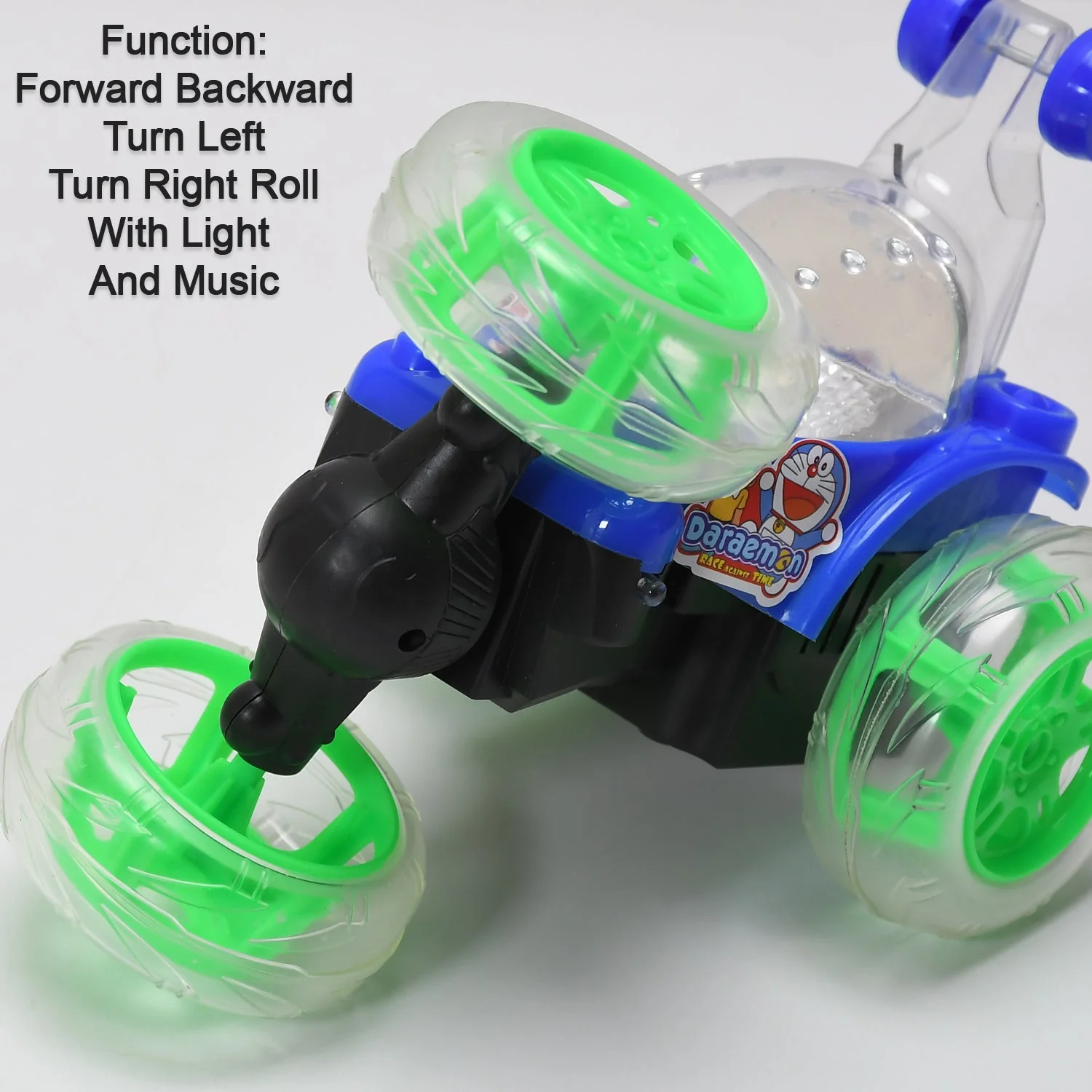 Rechargeable 360° Stunt Remote Control Car with 3D Lights & Music for Kids - Image 3