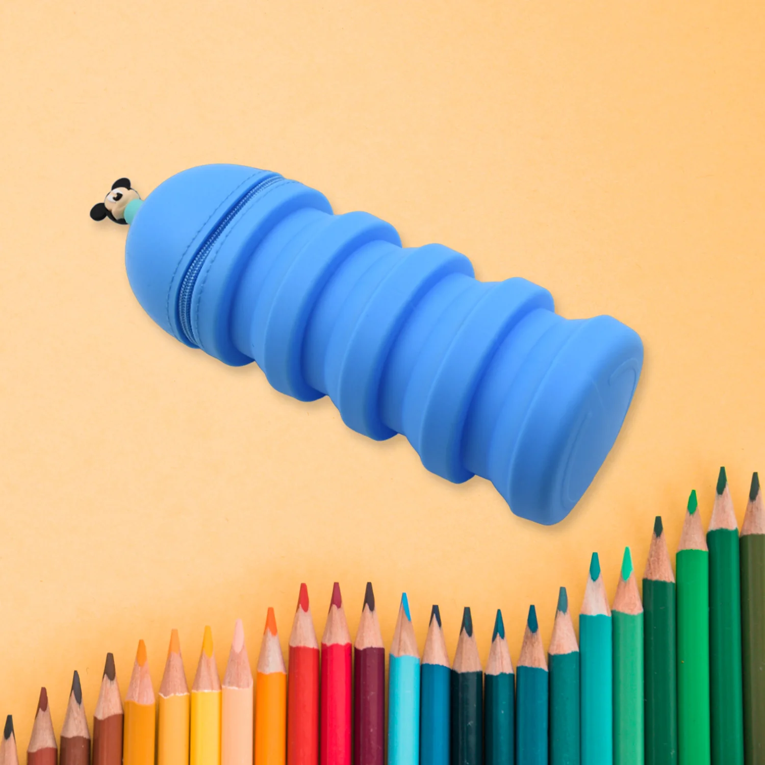 Silicone Telescopic Pencil Case – Large Capacity Zipper Case for School & Office - Image 3