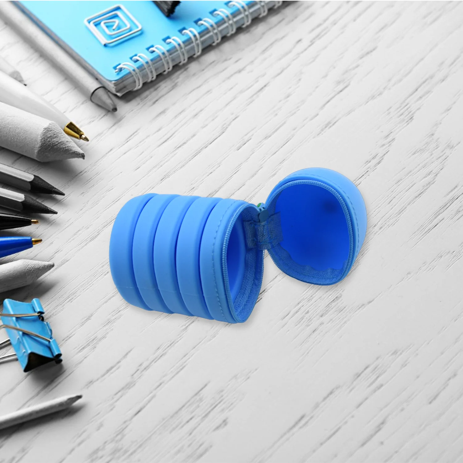 Silicone Telescopic Pencil Case – Large Capacity Zipper Case for School & Office - Image 6