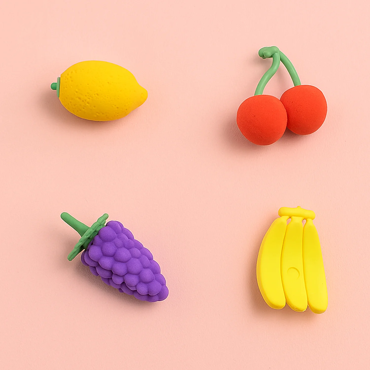 Mini Cute Vegetables and Fruits Erasers or Pencil Rubbers for Kids, 1 Set Fancy & Stylish Colorful Erasers for Children, Eraser Set for Return Gift, Birthday Party, School Prize, 3D Erasers  (4 pc Set) - Image 3
