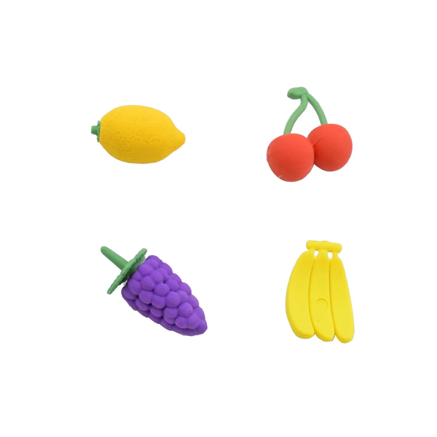 Mini Cute Vegetables and Fruits Erasers or Pencil Rubbers for Kids, 1 Set Fancy & Stylish Colorful Erasers for Children, Eraser Set for Return Gift, Birthday Party, School Prize, 3D Erasers  (4 pc Set) - Image 4