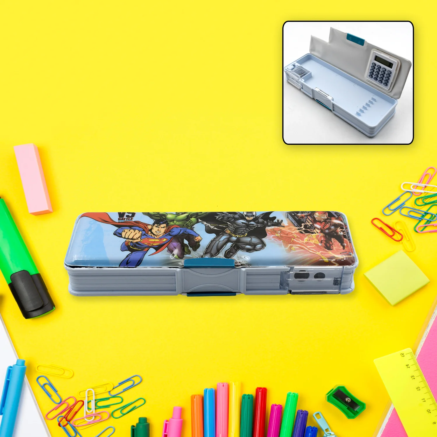 Double Sided Magnetic Geometry Pencil Box r for Boys Girls Art Use - Image 5