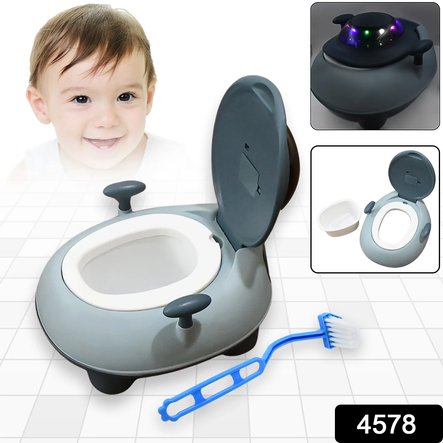 BABY PORTABLE LIGHTING & MUSIC BABY POTTY SEAT  CHAIR FOR  POTTY SEAT FOR 1+ YEAR CHILD - Image 2