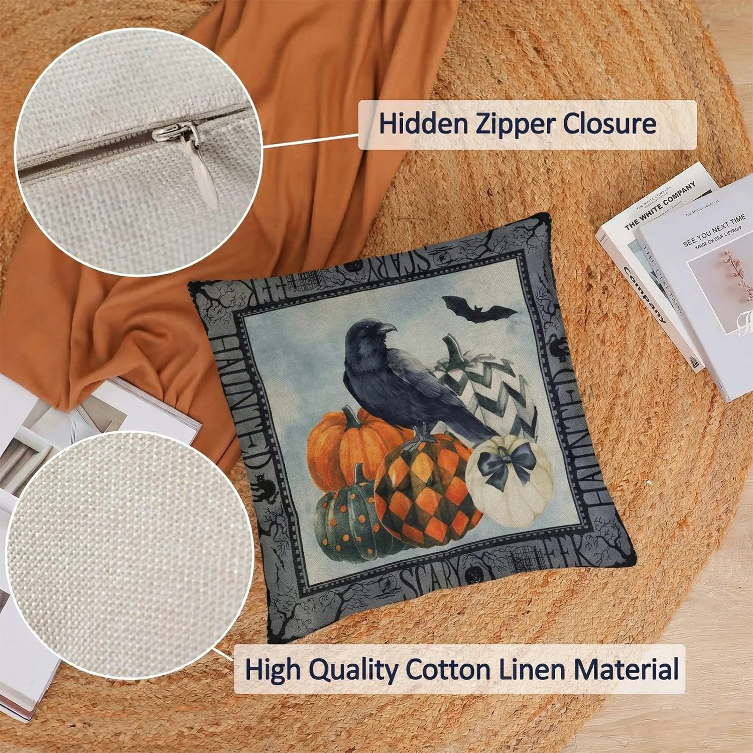 45x45 Cm Decorative Printed Cushion Pillow Cover with Zipper (1 Pc) - Image 3