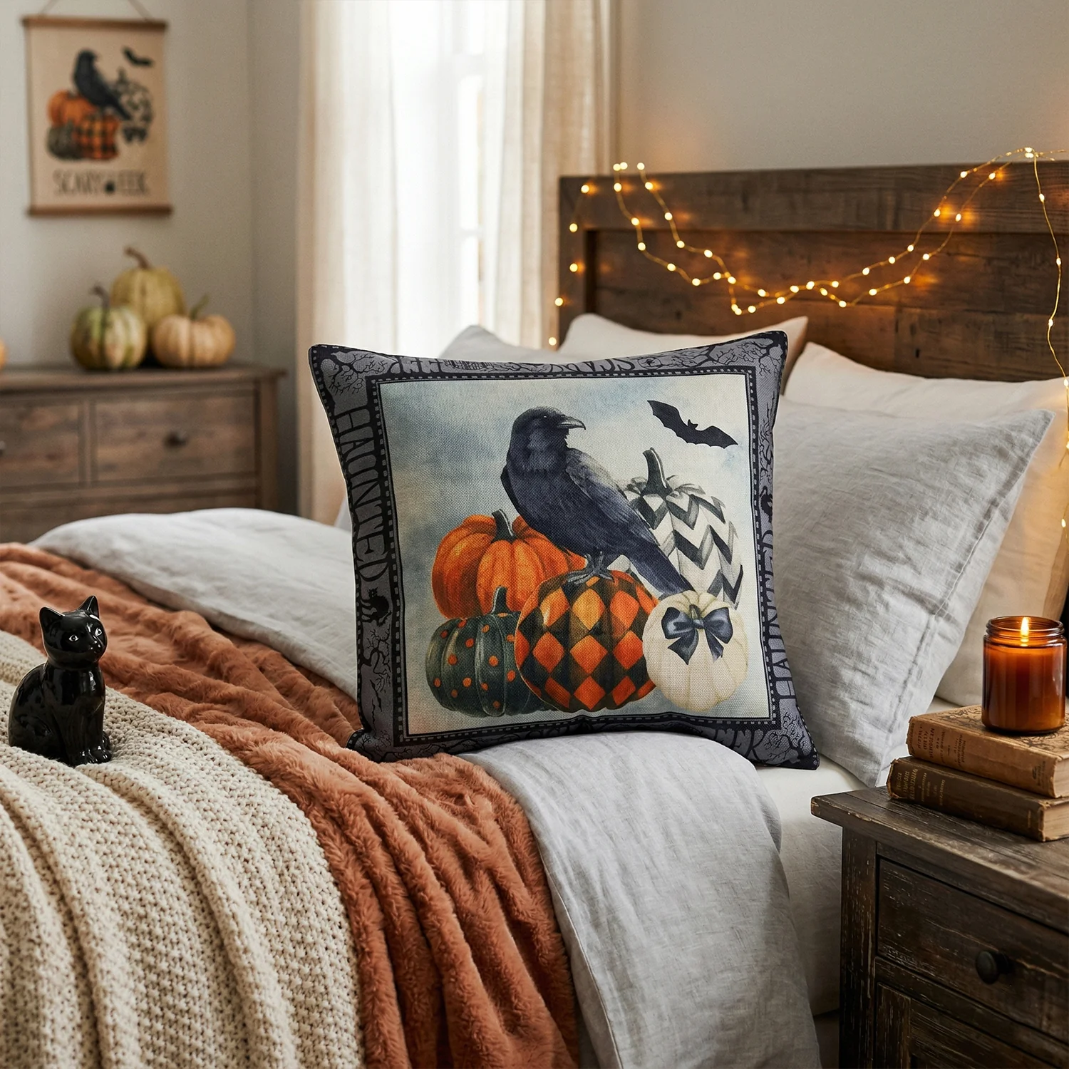 45x45 Cm Decorative Printed Cushion Pillow Cover with Zipper (1 Pc) - Image 4