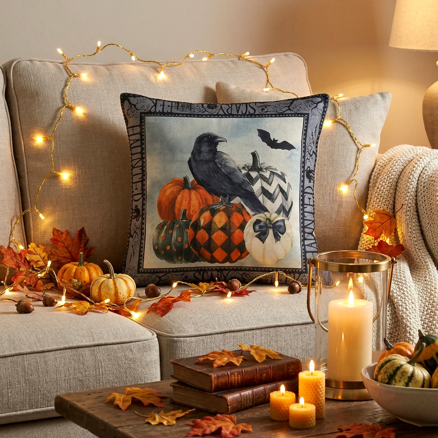 45x45 Cm Decorative Printed Cushion Pillow Cover with Zipper (1 Pc) - Image 7