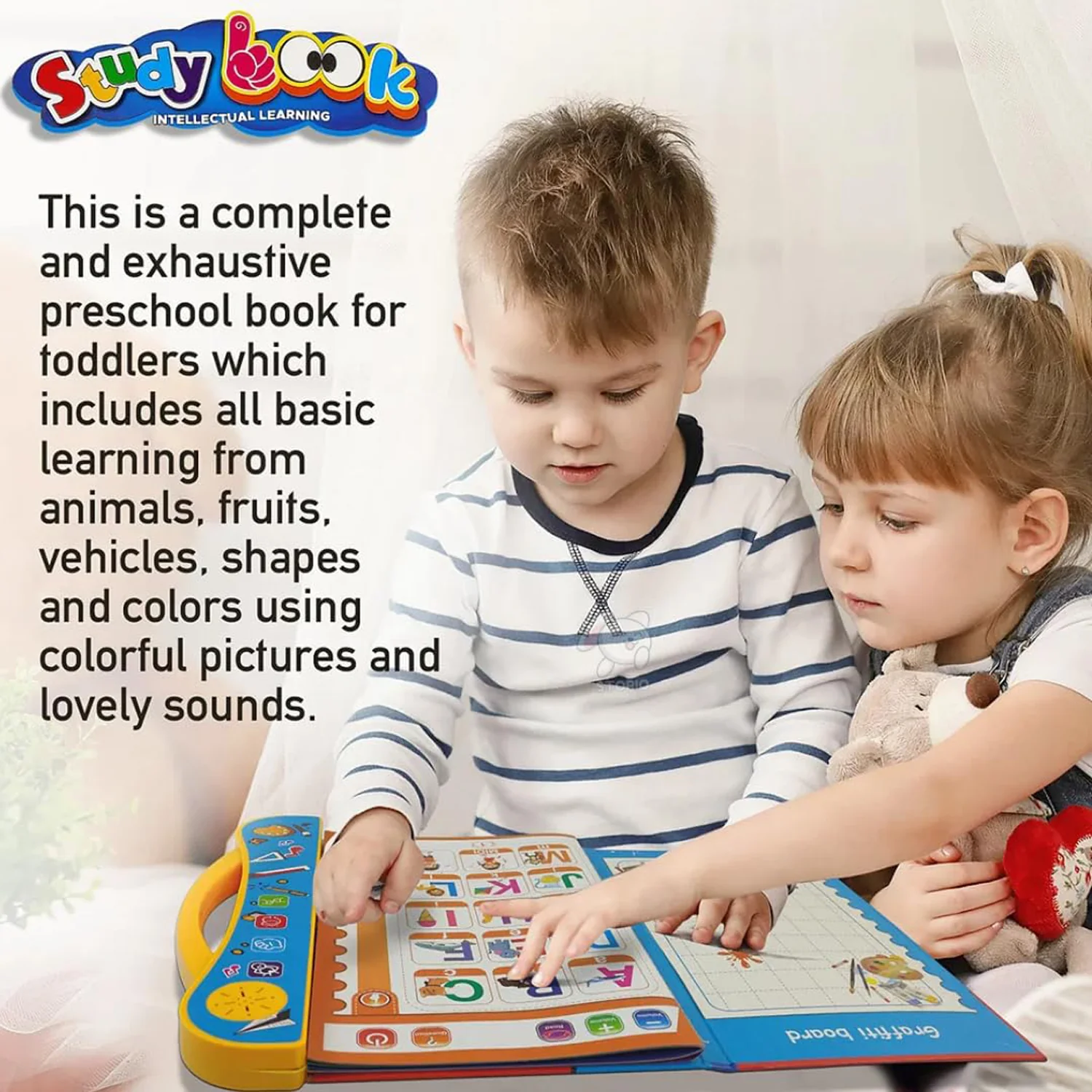 Musical Learning Study Book with Numbers, Letters - Image 4