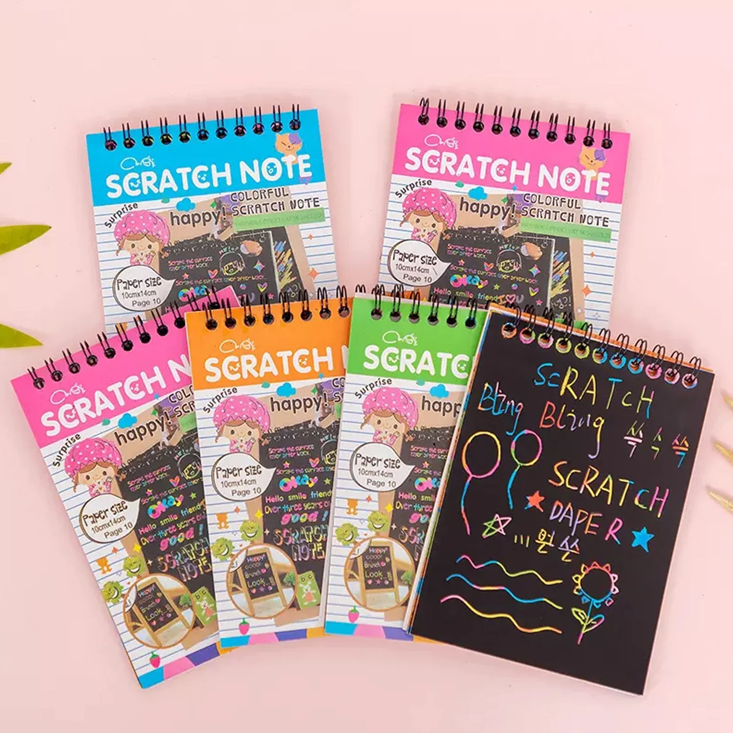 Crafts Rainbow Art Scratch Paper Book (10 Pages, Pack of 1) - Image 5