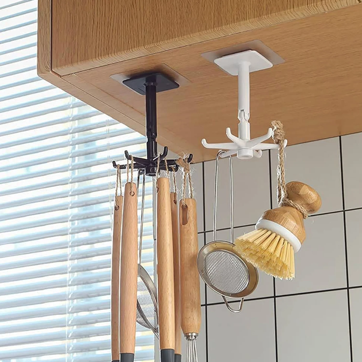 360° Rotating Folding Hook Self-Adhesive Waterproof Wall Mounted Hook - Image 3