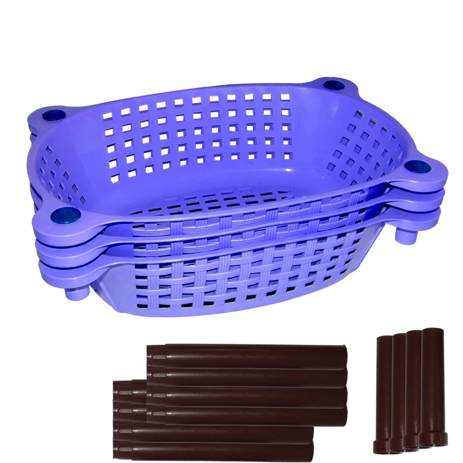 Multipurpose Plastic Storage Rack Organiser, Diwali - 3 pcs - Image 4