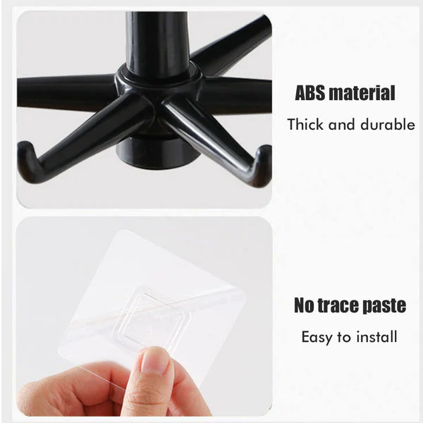 360° rotatable  hooks for hanging (Pack of 2) (Brown Box) - Image 7