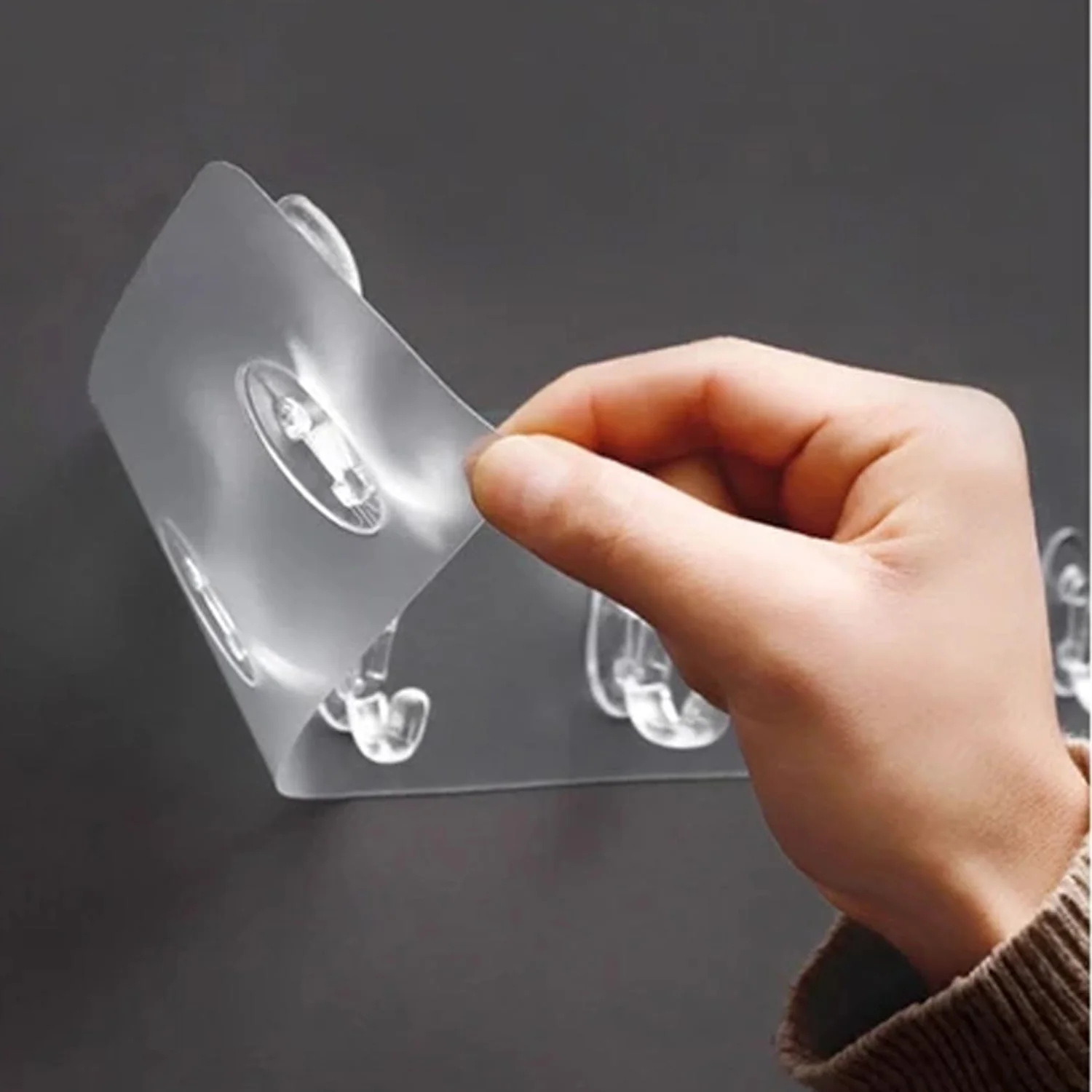 Adhesive Golden &  Transparent Heavy Duty Wall Hook - Image 3