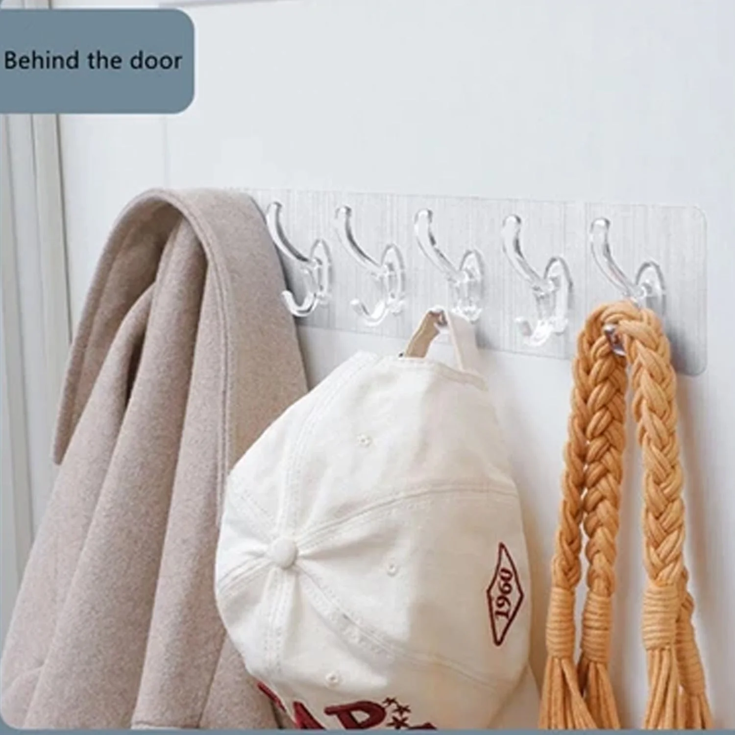 Adhesive Golden &  Transparent Heavy Duty Wall Hook - Image 5