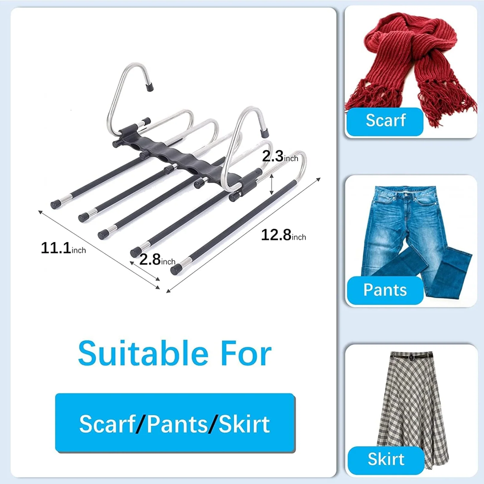 Adjustable Trouser Pants Hanger Organizer - Image 3
