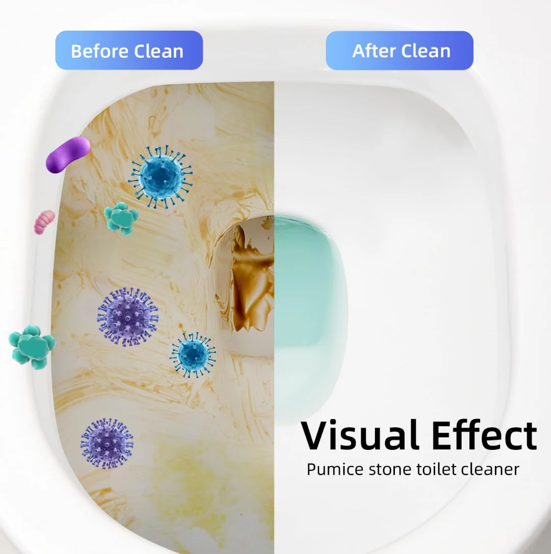 Toilet Plastic Brush with Holder Stand Western and Indian Toilet Bathroom Cleaning - Image 3