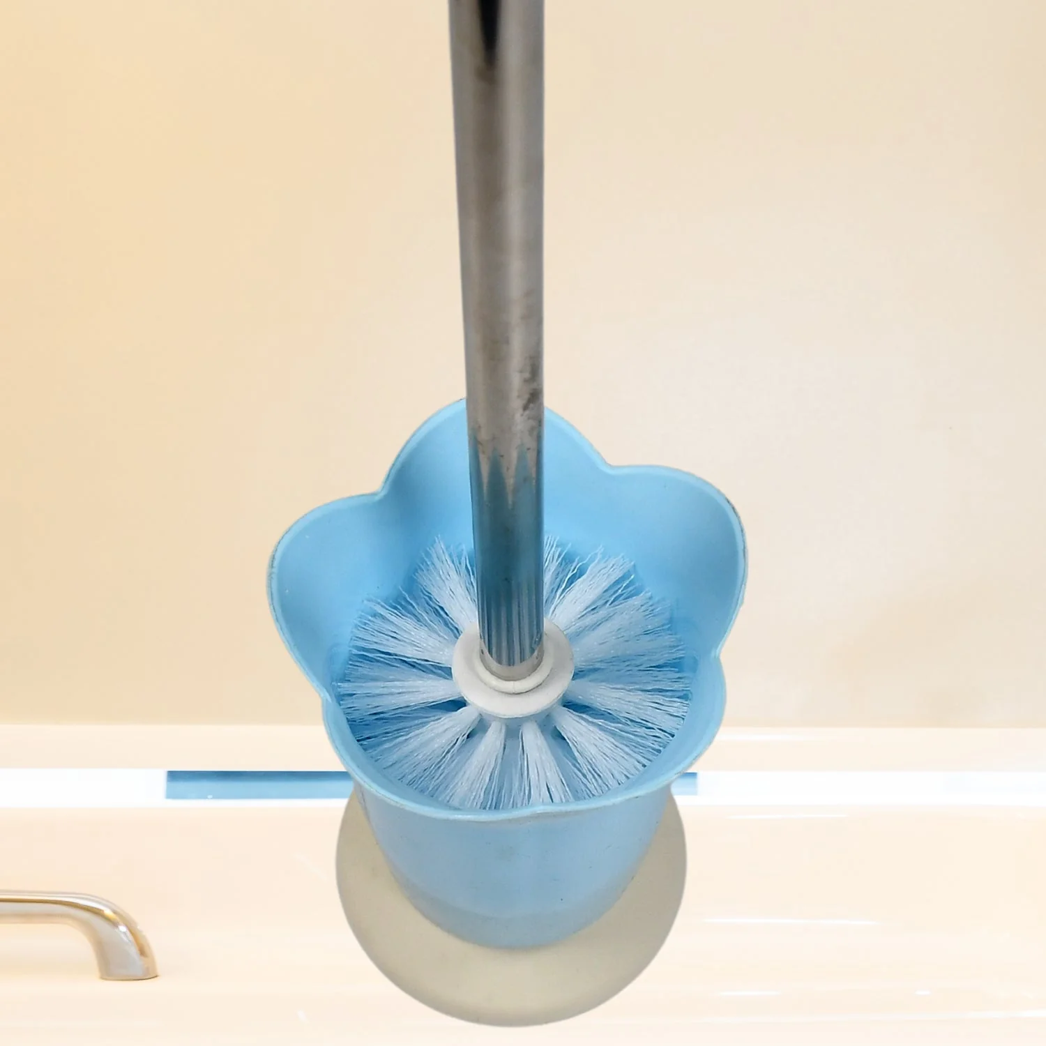 Toilet Plastic Brush with Holder Stand Western and Indian Toilet Bathroom Cleaning - Image 5