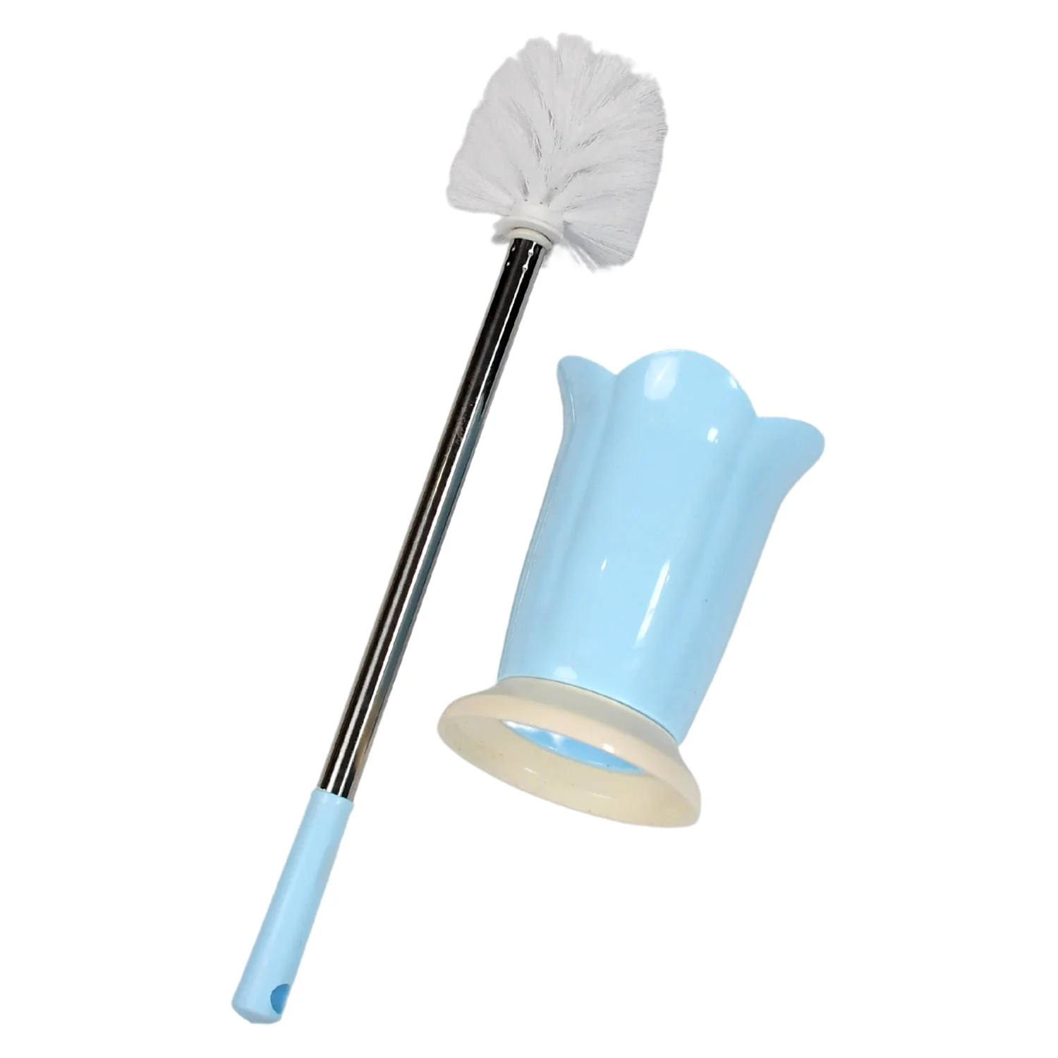 Toilet Plastic Brush with Holder Stand Western and Indian Toilet Bathroom Cleaning - Image 9