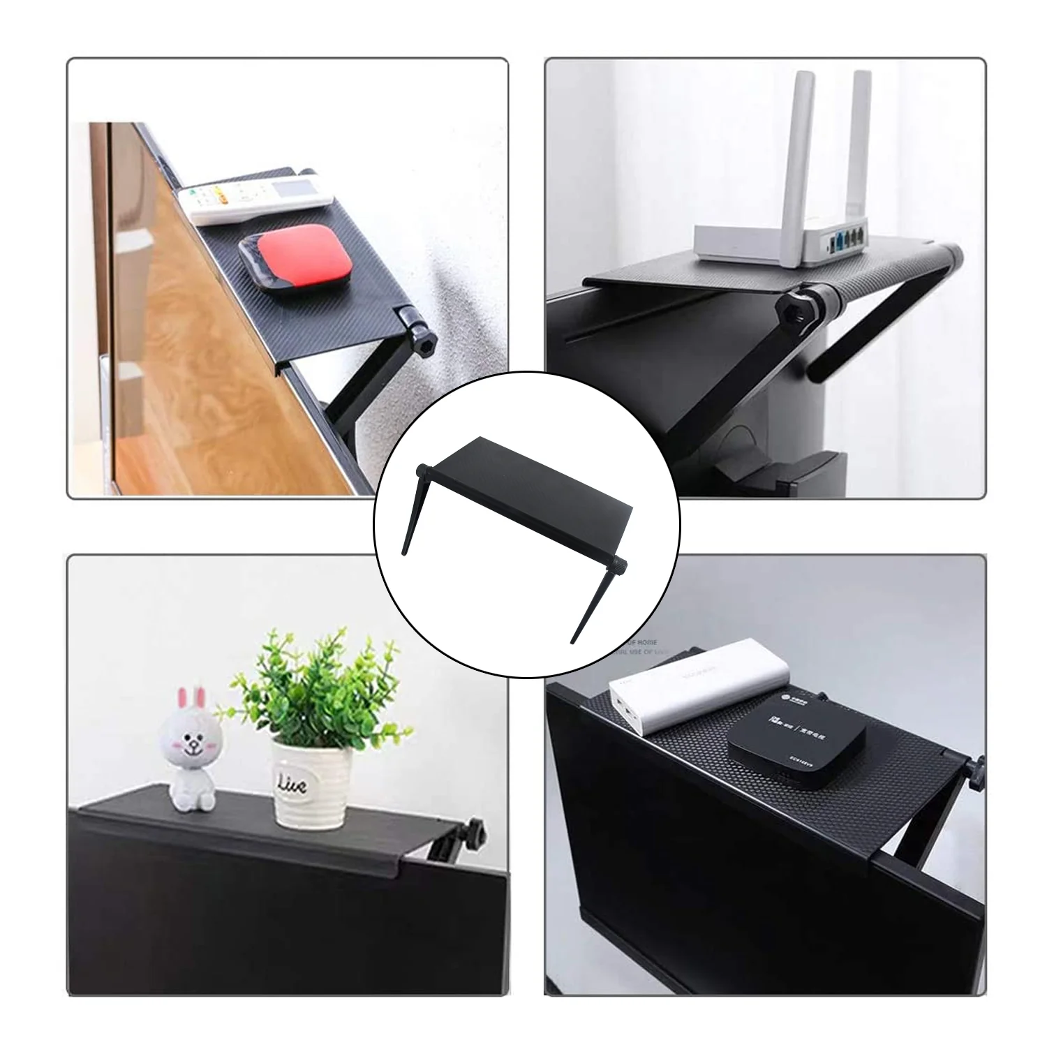Adjustable TV Top Shelf for Screen & Monitor – Media Storage Rack - Image 5