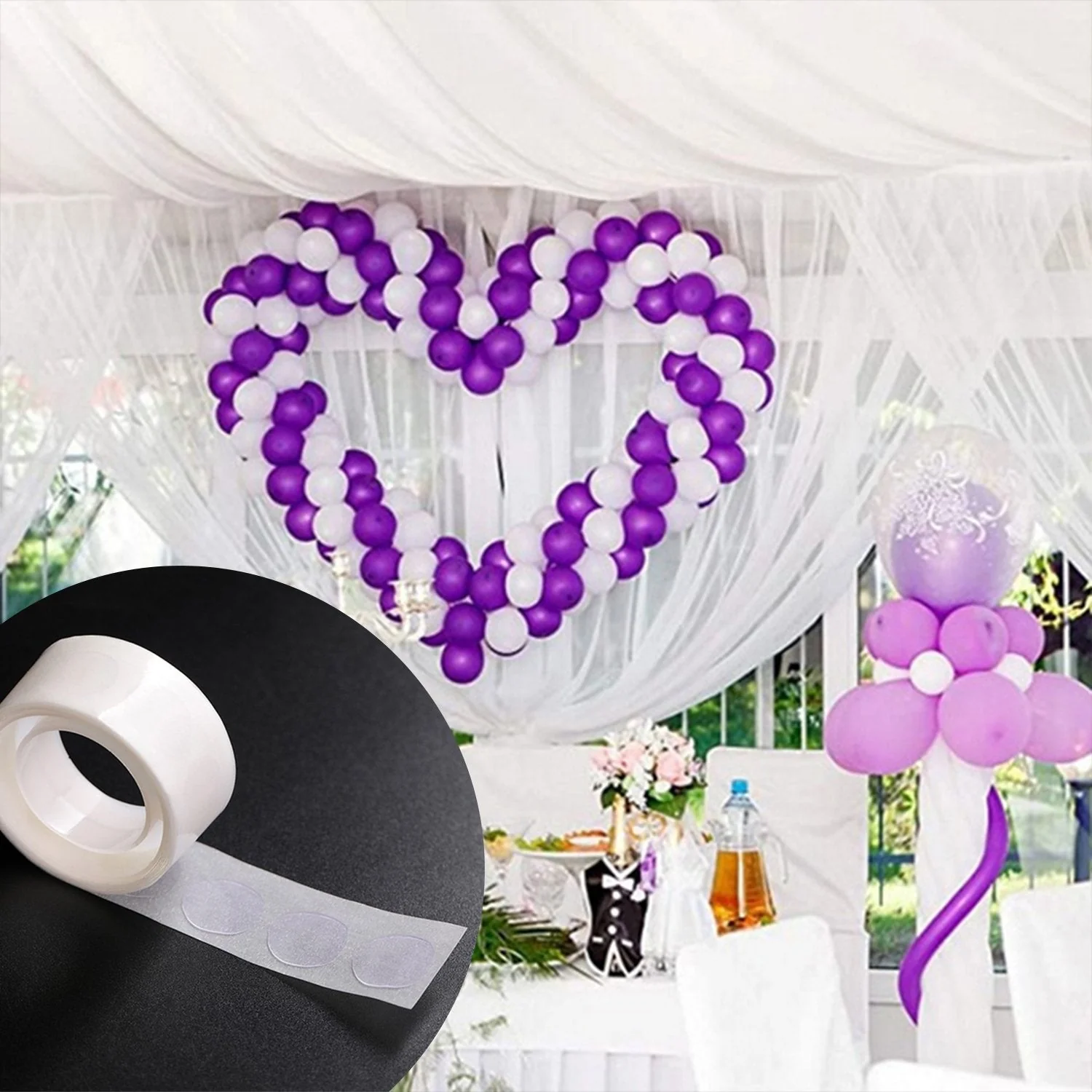 Glue Dots for Happy Birthday, Wedding, Anniversary, Baby Shower Decoration - Image 3